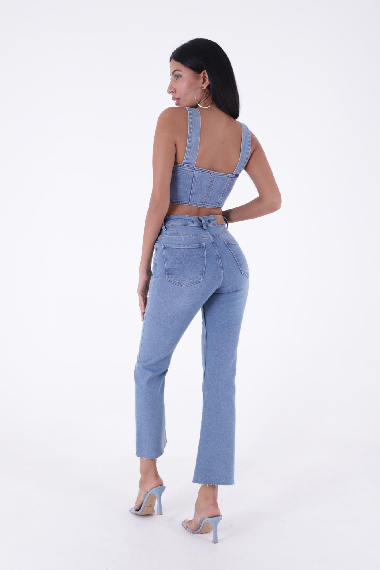 İspanyol Mom Fit Kot Pantolon 1706 - Açık Mavi Kot - (26-31) - 3