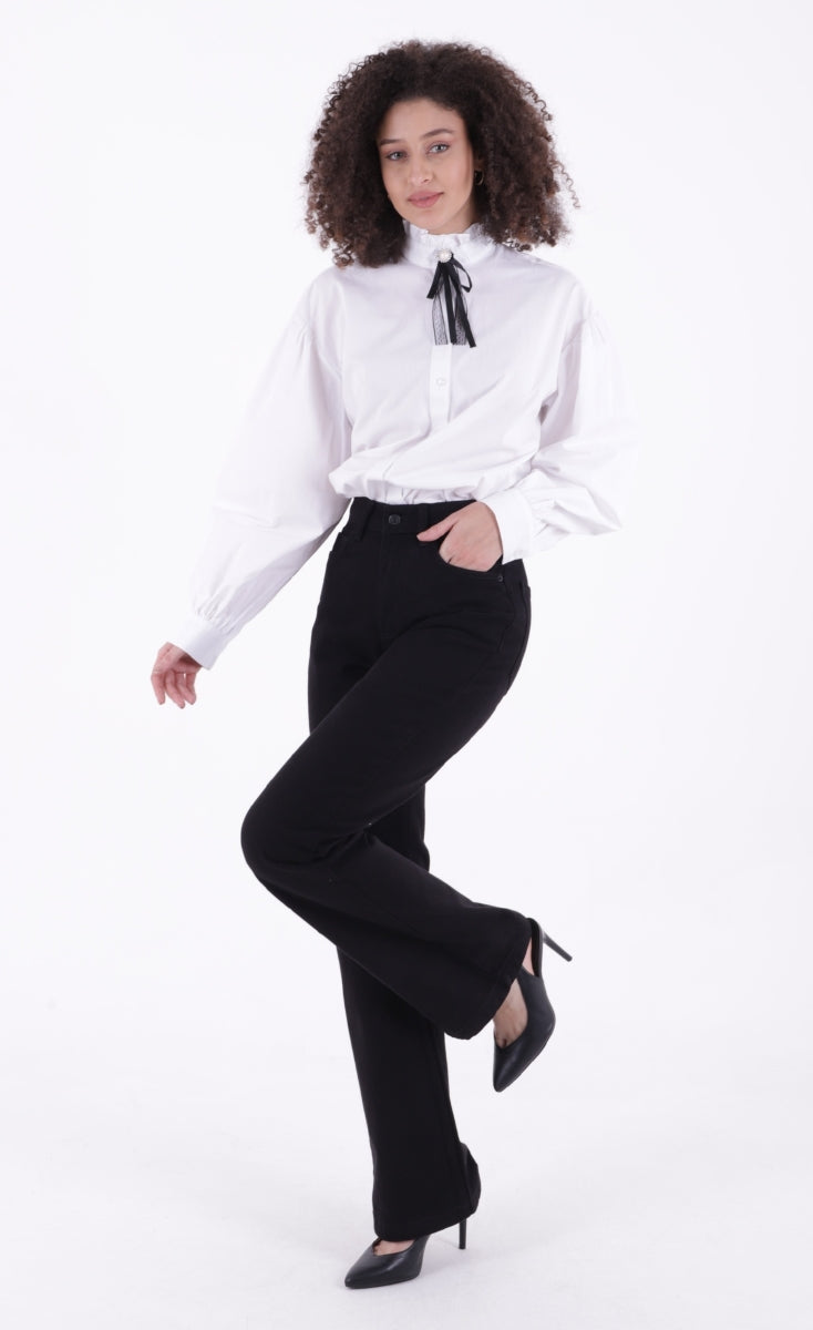 Relax Palazzo Kot Pantolon 7008 - Siyah - (27-32) - 3