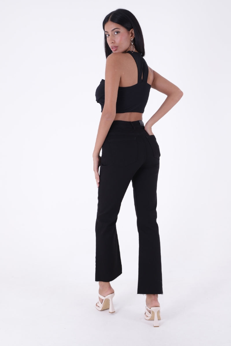 İspanyol Mom Fit Kot Pantolon 1706 - Siyah - (26-29-4) - 3