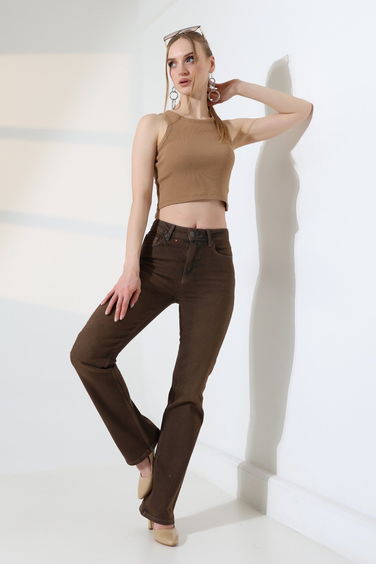 Serpme Taşlı Relax Kot Pantolon 7190