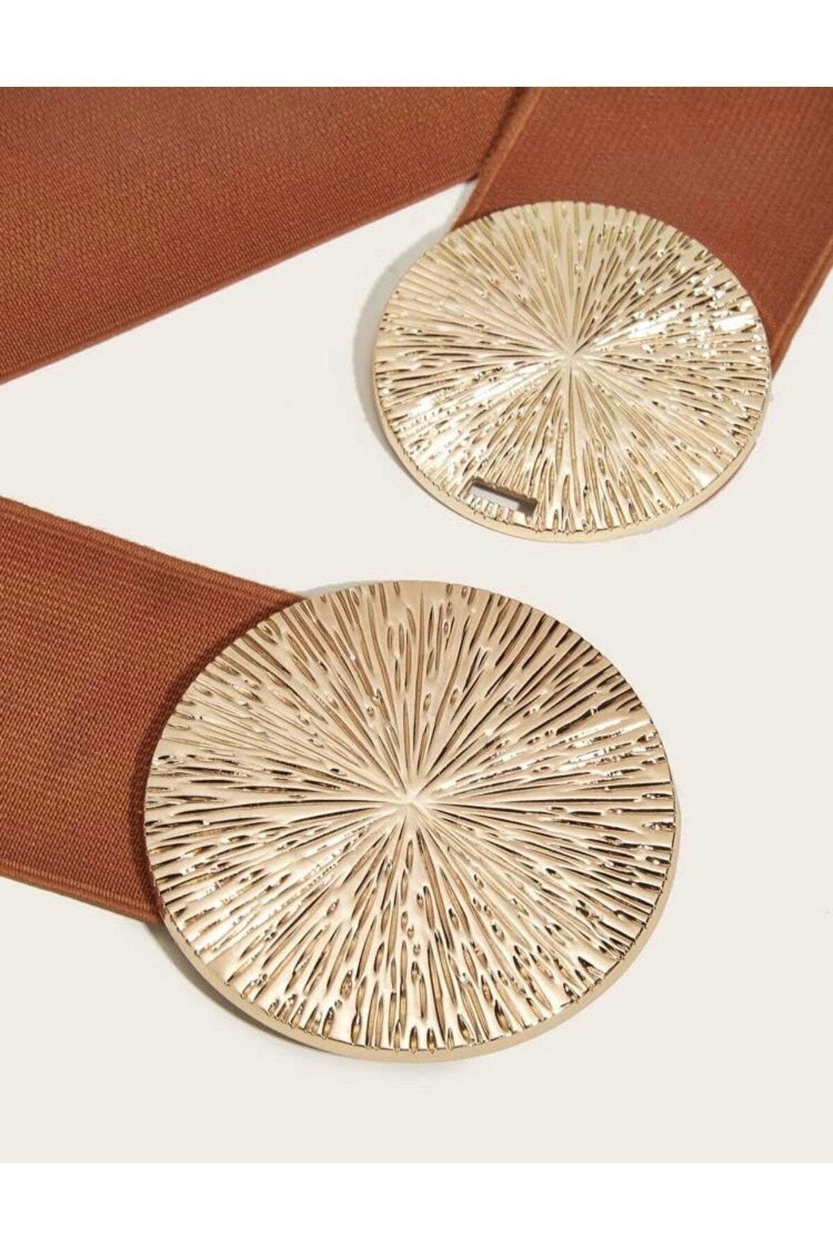 Gold Tokalı Geçmeli Elastik Kadın Kemeri, Ceket Kemeri, Gömlek Kemeri, Elbise Kemeri