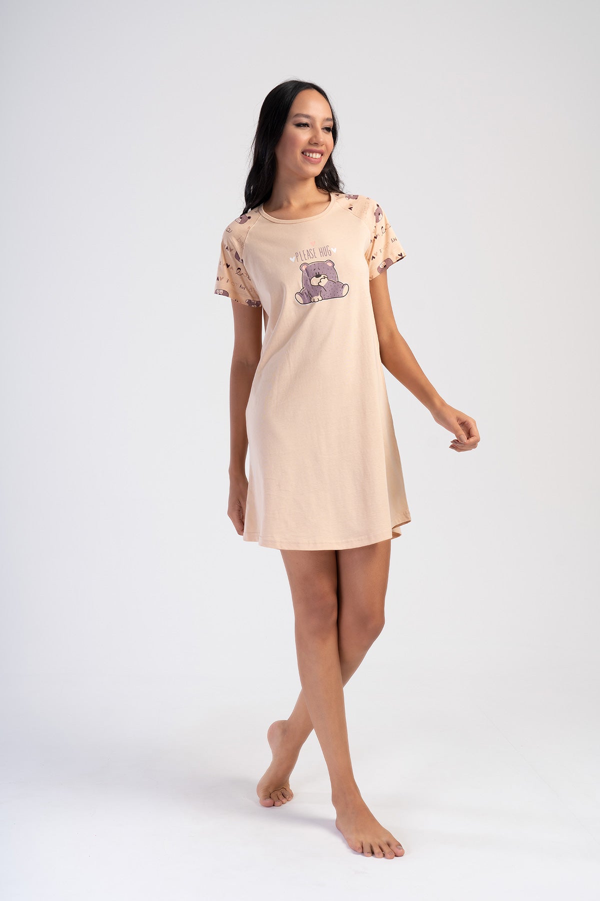 KADIN P.SUPREM O YAKA REGLAN KISA KOL ETEGI OVAL TUNIK