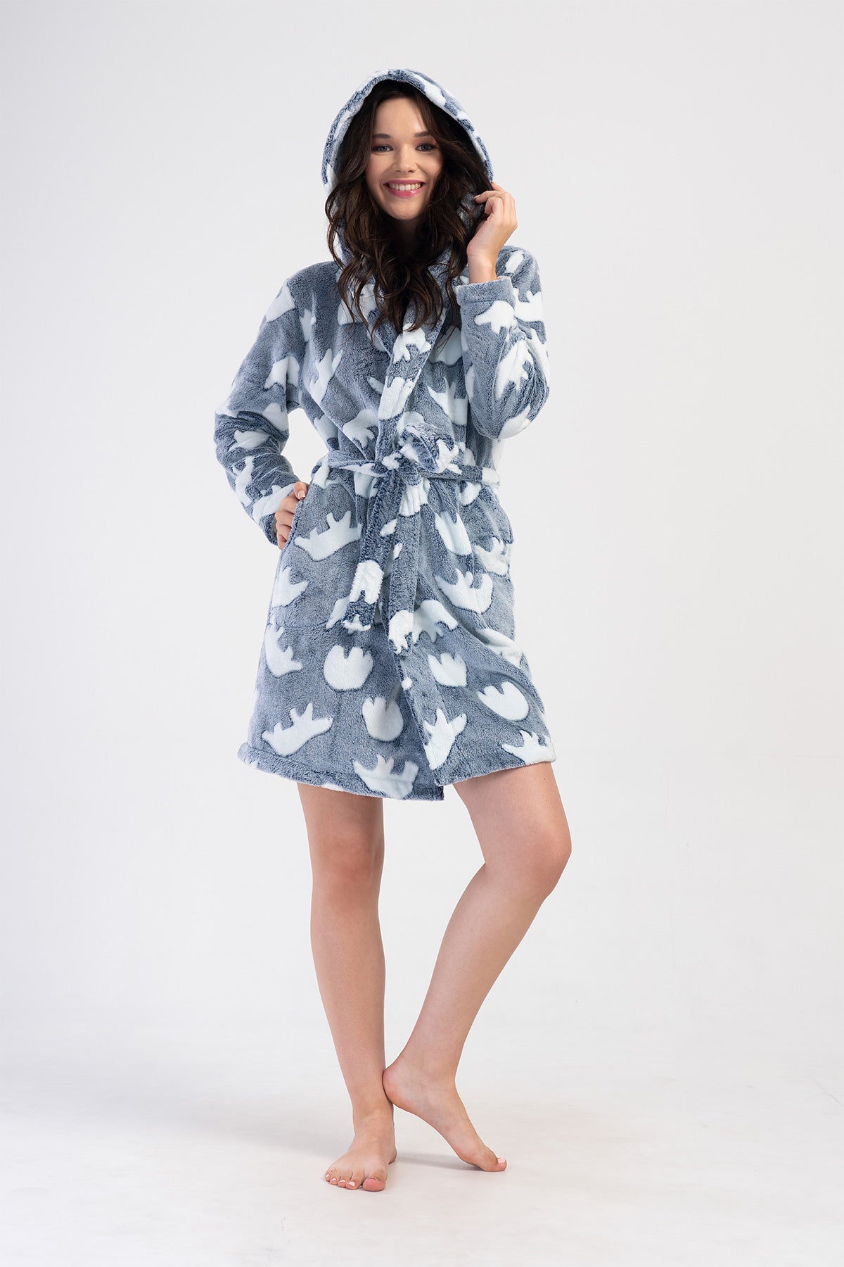 KADIN J.ULTRASOFT KAPSONLU UZUN KOL KISA CEPLI SABAHLIK