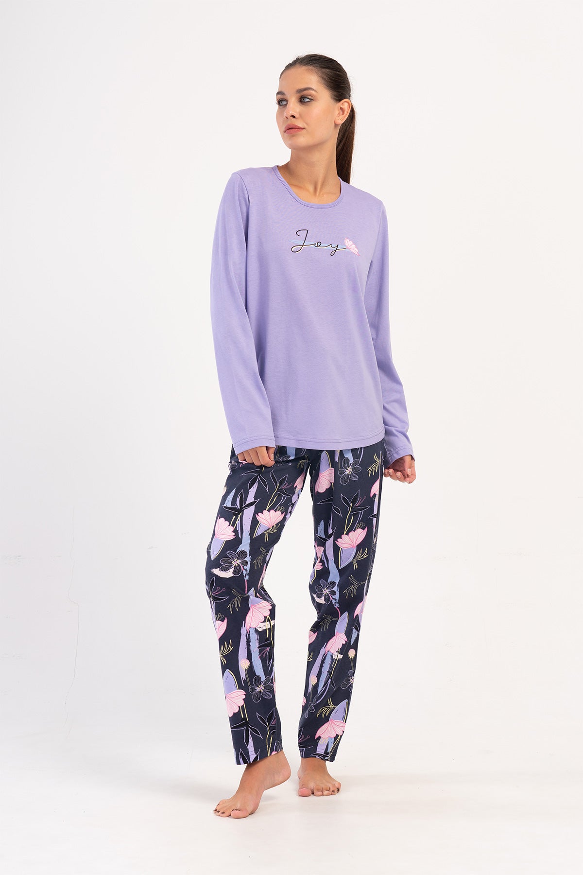 KADIN P.SUPREM BATTAL XXL O YAKA UZUN KOL ETEGI OVAL PIJAMA TAKIM