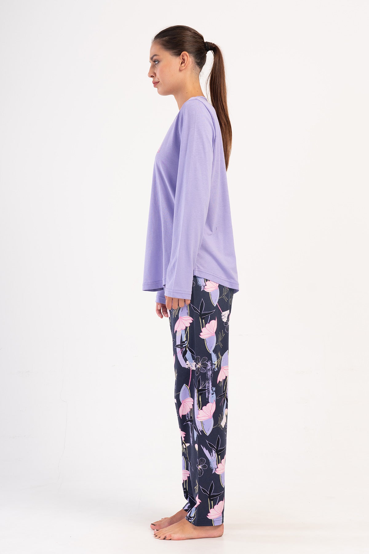 KADIN P.SUPREM BATTAL XXL O YAKA UZUN KOL ETEGI OVAL PIJAMA TAKIM