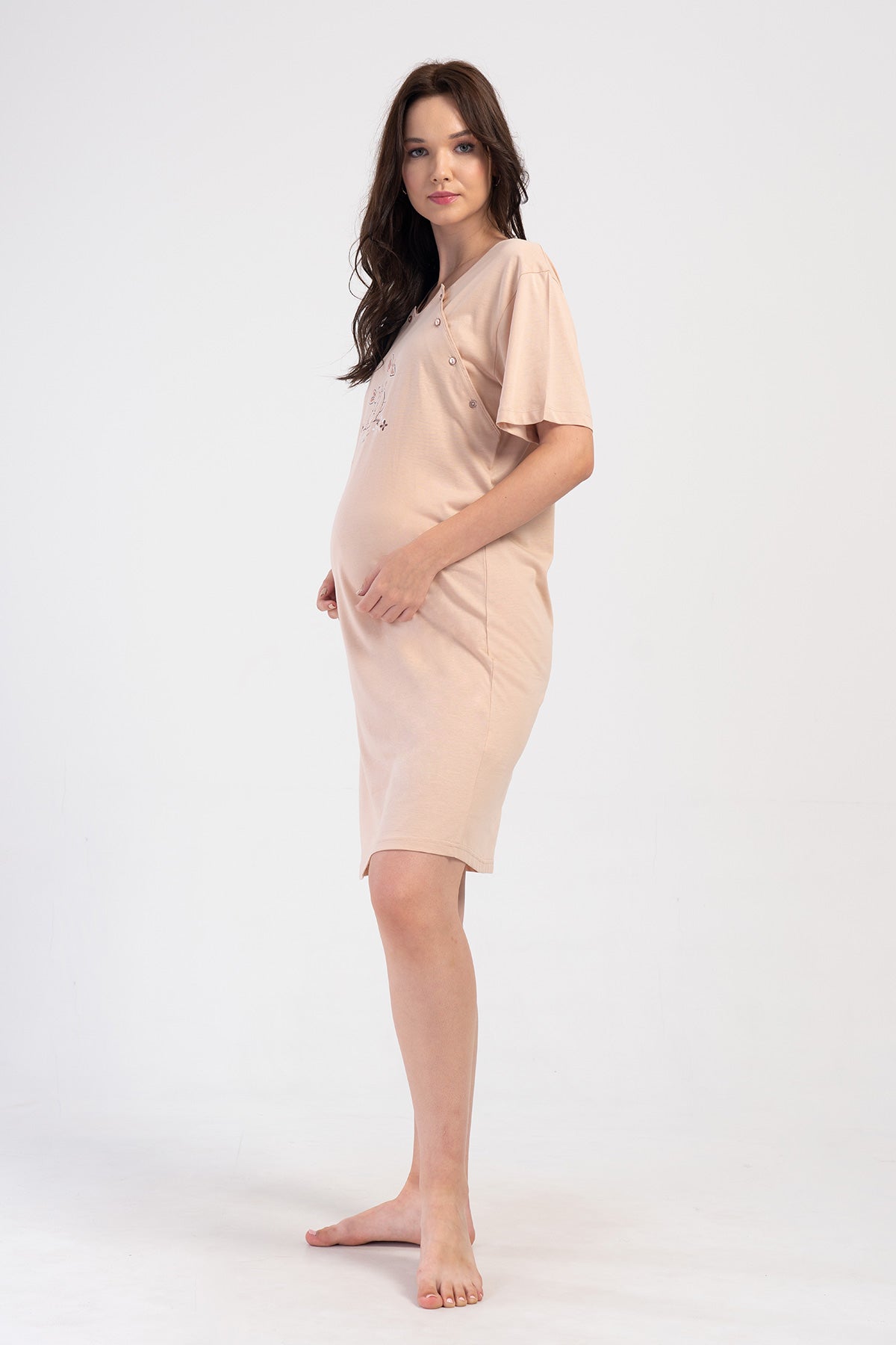 KADIN P.SUPREM CIFT PATLI KISA KOL HAMILE TUNIK