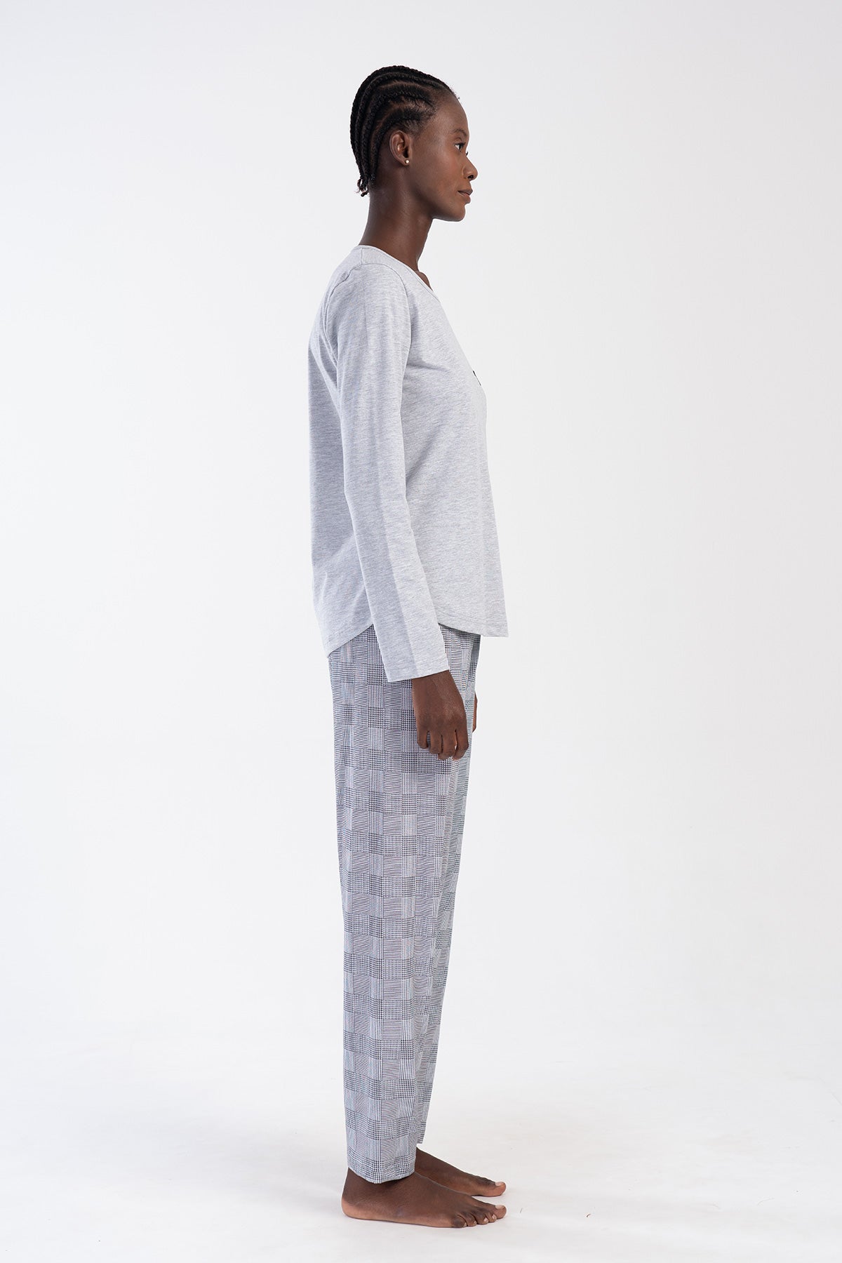 KADIN P.SUPREM O YAKA UZUN KOL ETEGI OVAL PIJAMA TAKIM