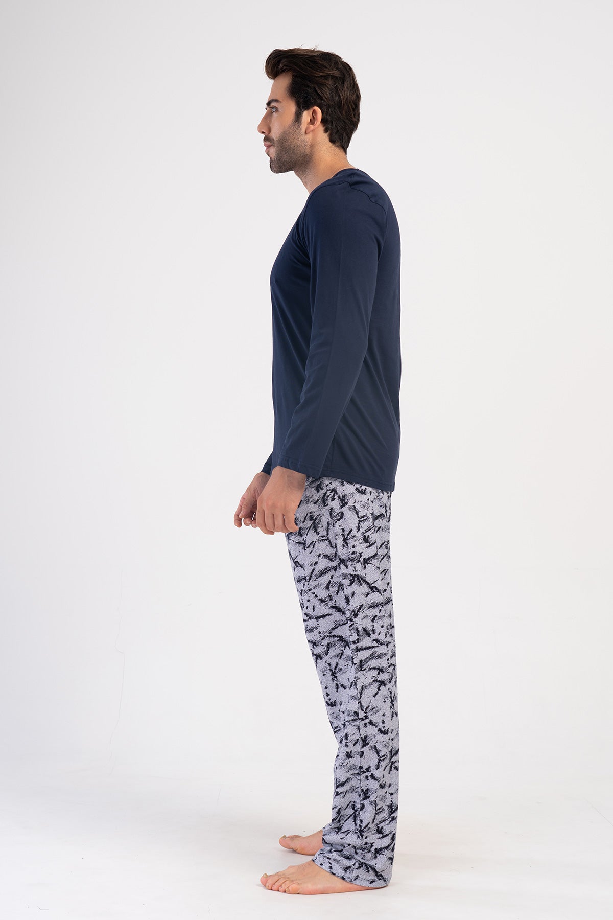 CEPLI ERKEK P.SUPREM O YAKA UZUN KOL PIJAMA TAKIM