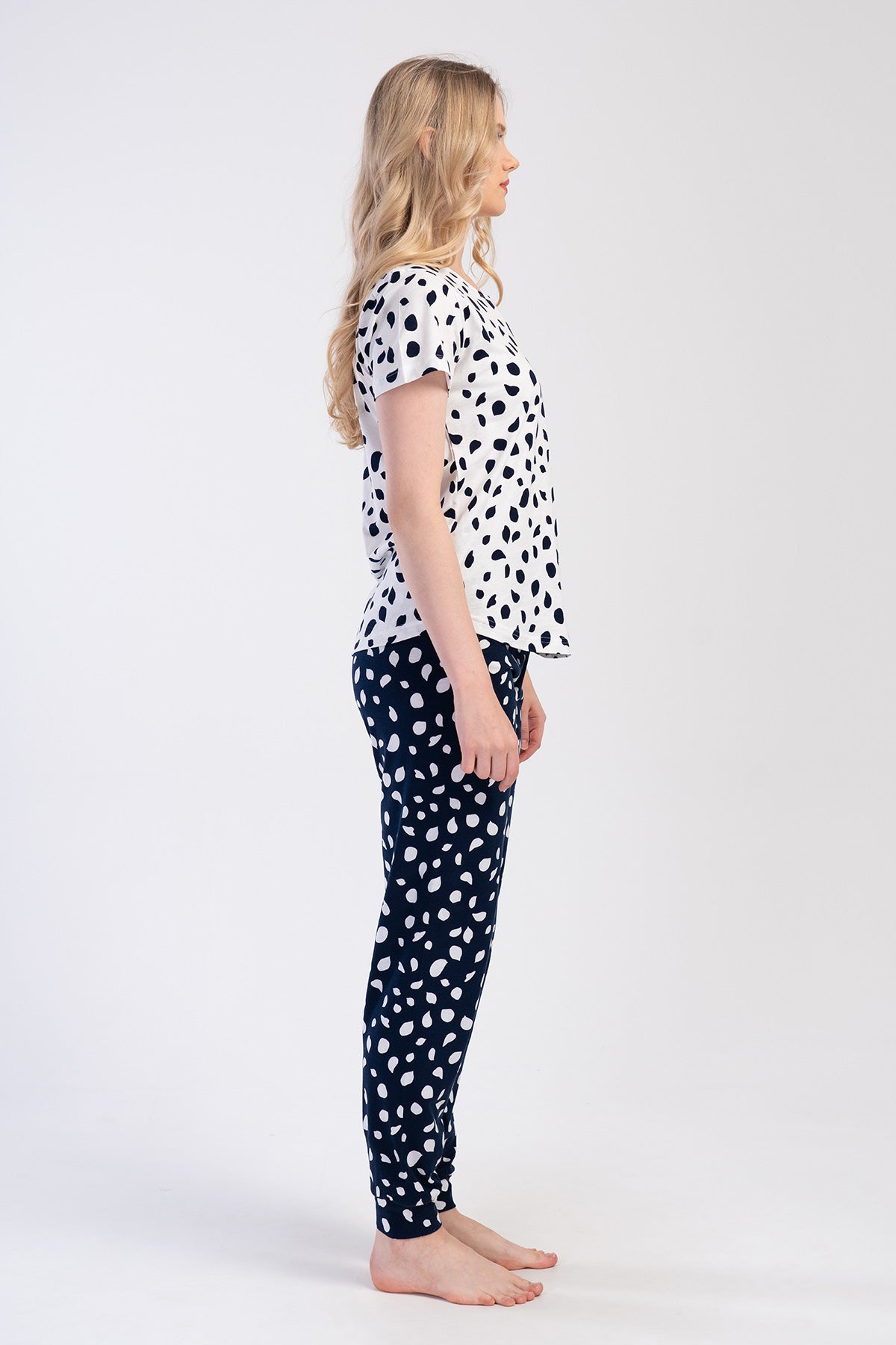 KADIN P.SUPREM O YAKA KISA KOL ETEGI OVAL MANSETLI PIJAMA TAKIM