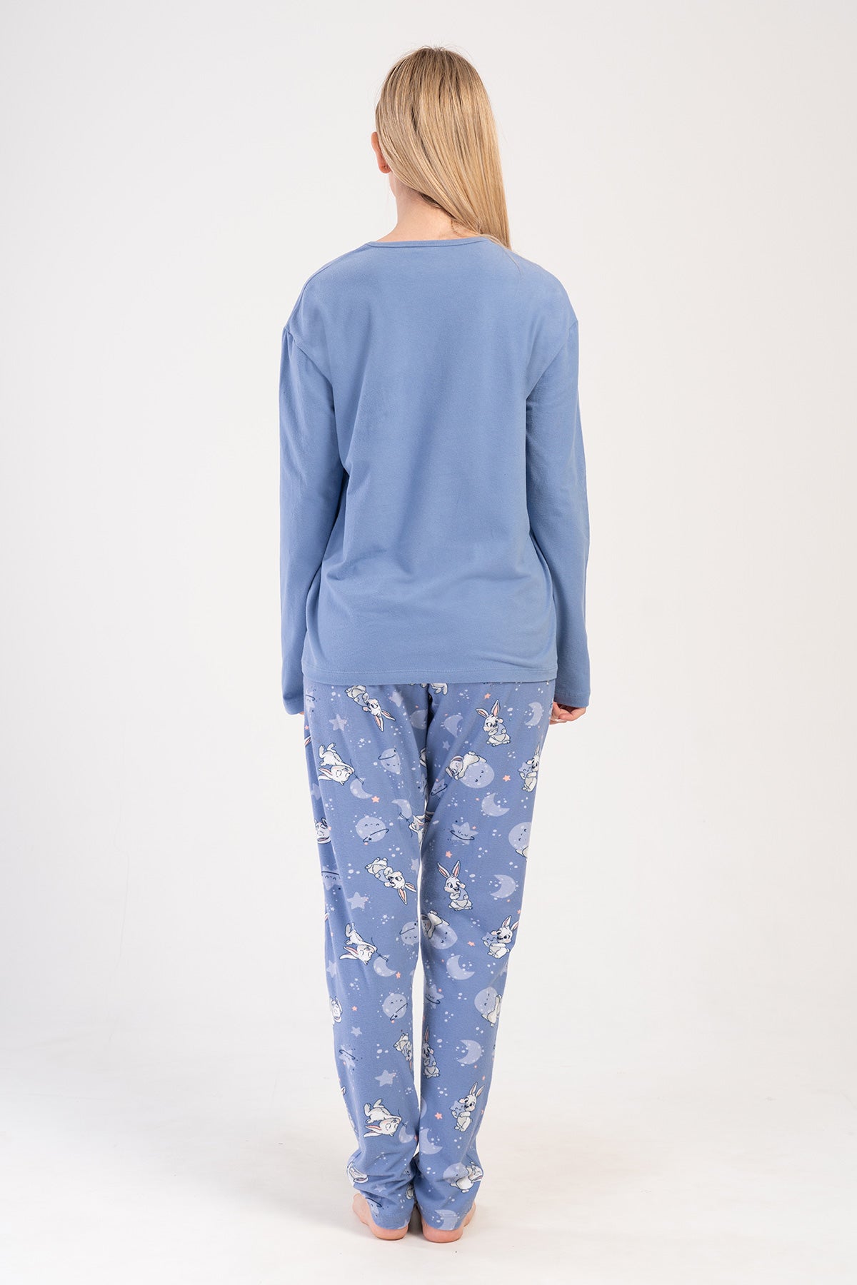 KADIN LYC SUPREM XXL O YAKA UZUN KOL CEPLI PIJAMA TAKIM