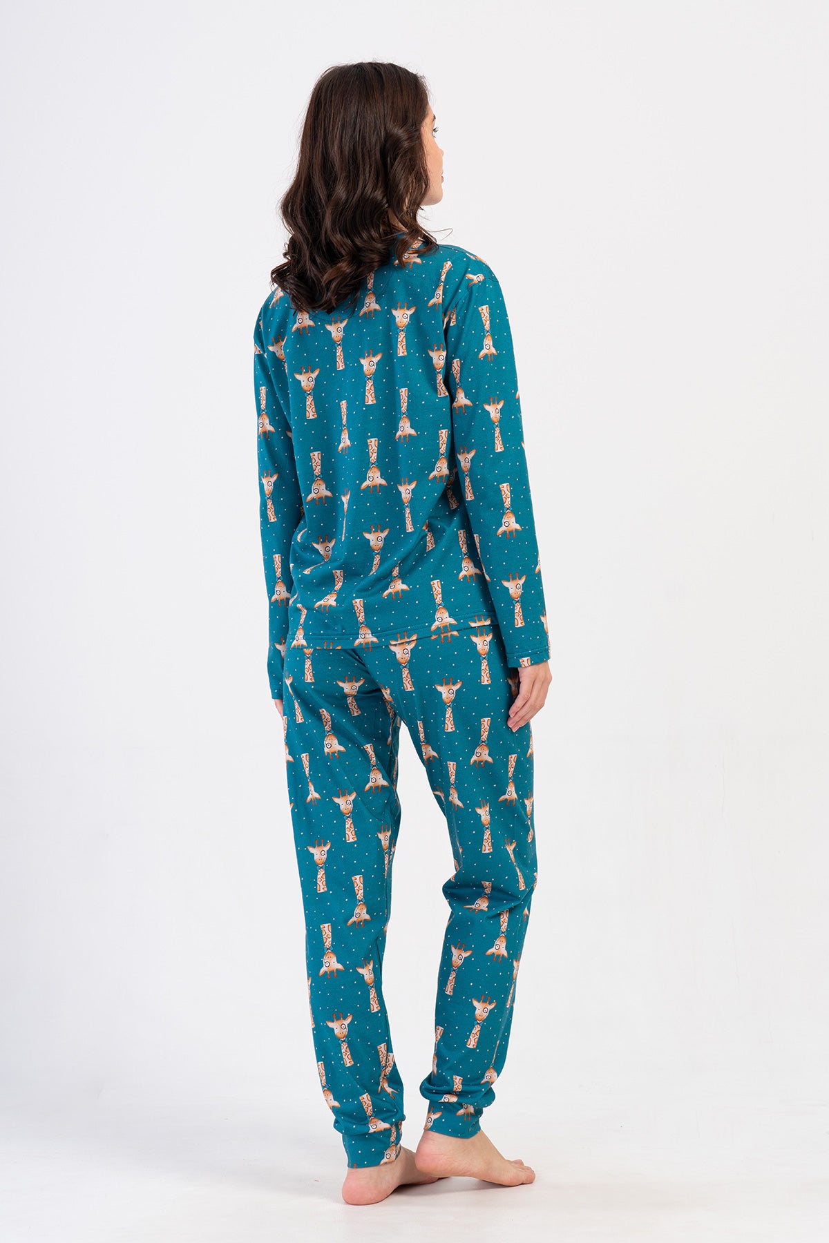 KADIN P.SUPREM O YAKA UZUN KOL ETEGI OVAL MANSETLI PIJAMA TAKIM
