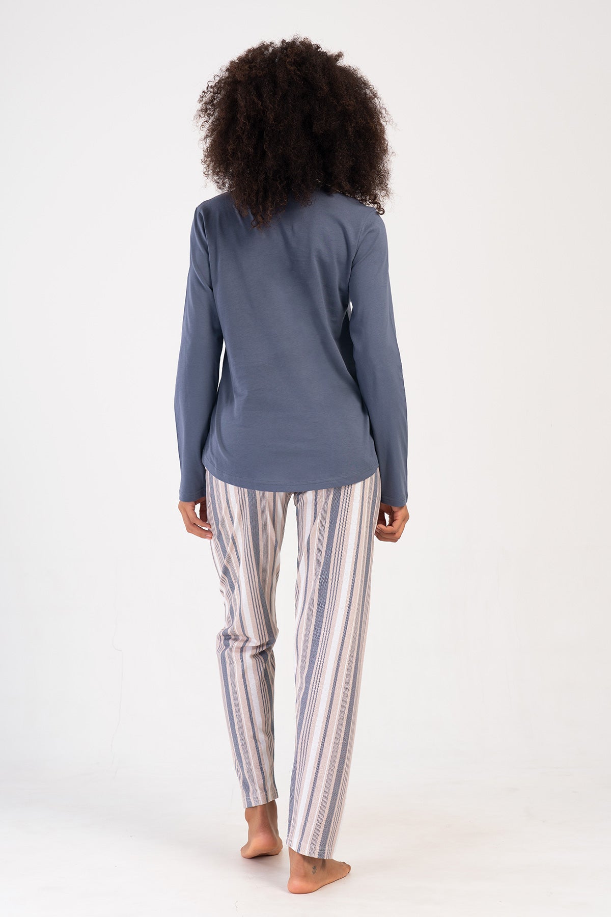 KADIN P.SUPREM XXL O YAKA UZUN KOL ETEGI OVAL PIJAMA TAKIM