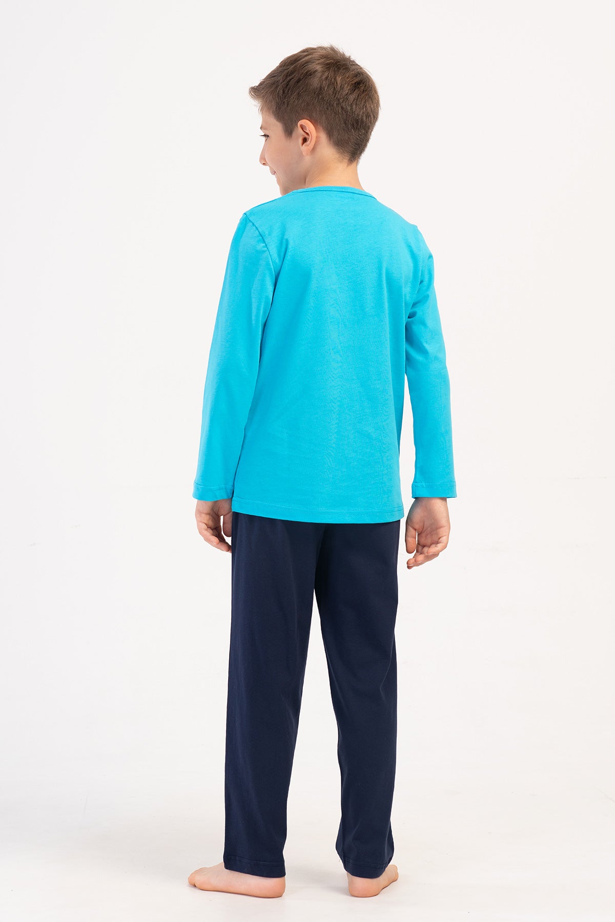 ERKEK COCUK P.SUPREM O YAKA UZUN KOL CEPLI PIJAMA TAKIM(9/10-15/16)