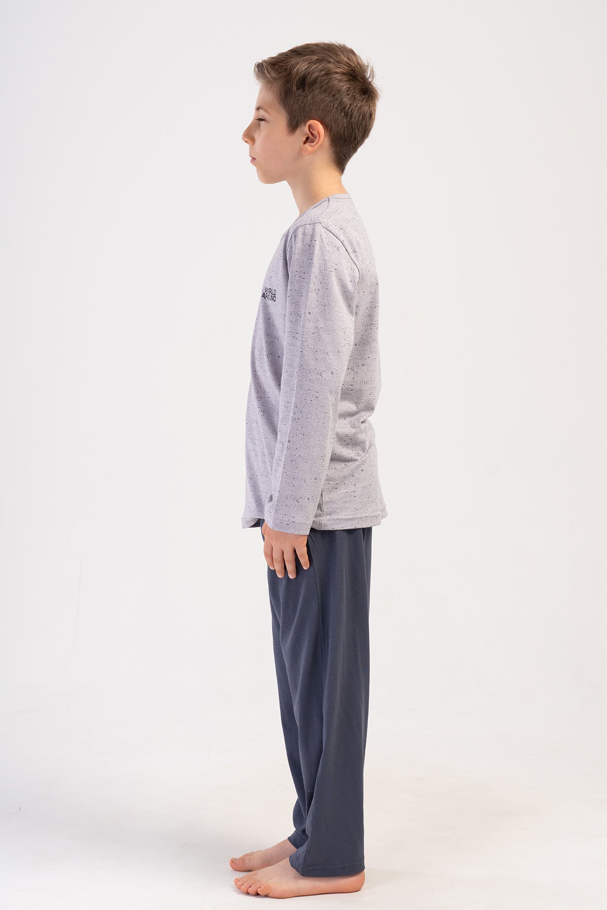 ERKEK COCUK P.SUPREM O YAKA UZUN KOL CEPLI PIJAMA TAKIM(9/10-15/16)