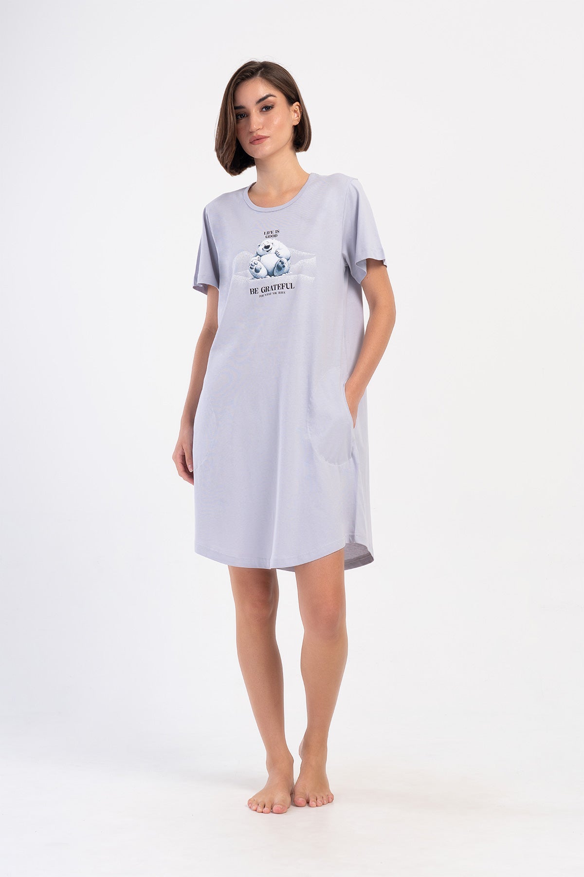 KADIN P.SUPREM XXL O YAKA KISA KOL ETEGI OVAL CEPLI TUNIK