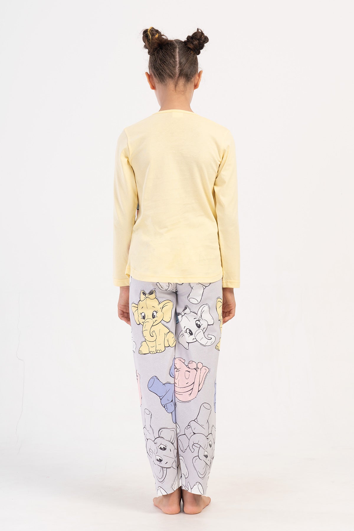 KIZ COCUK P.SUPREM O YAKA UZUN KOL ETEGI OVAL PIJAMA TAKIM(9-10/15-16)