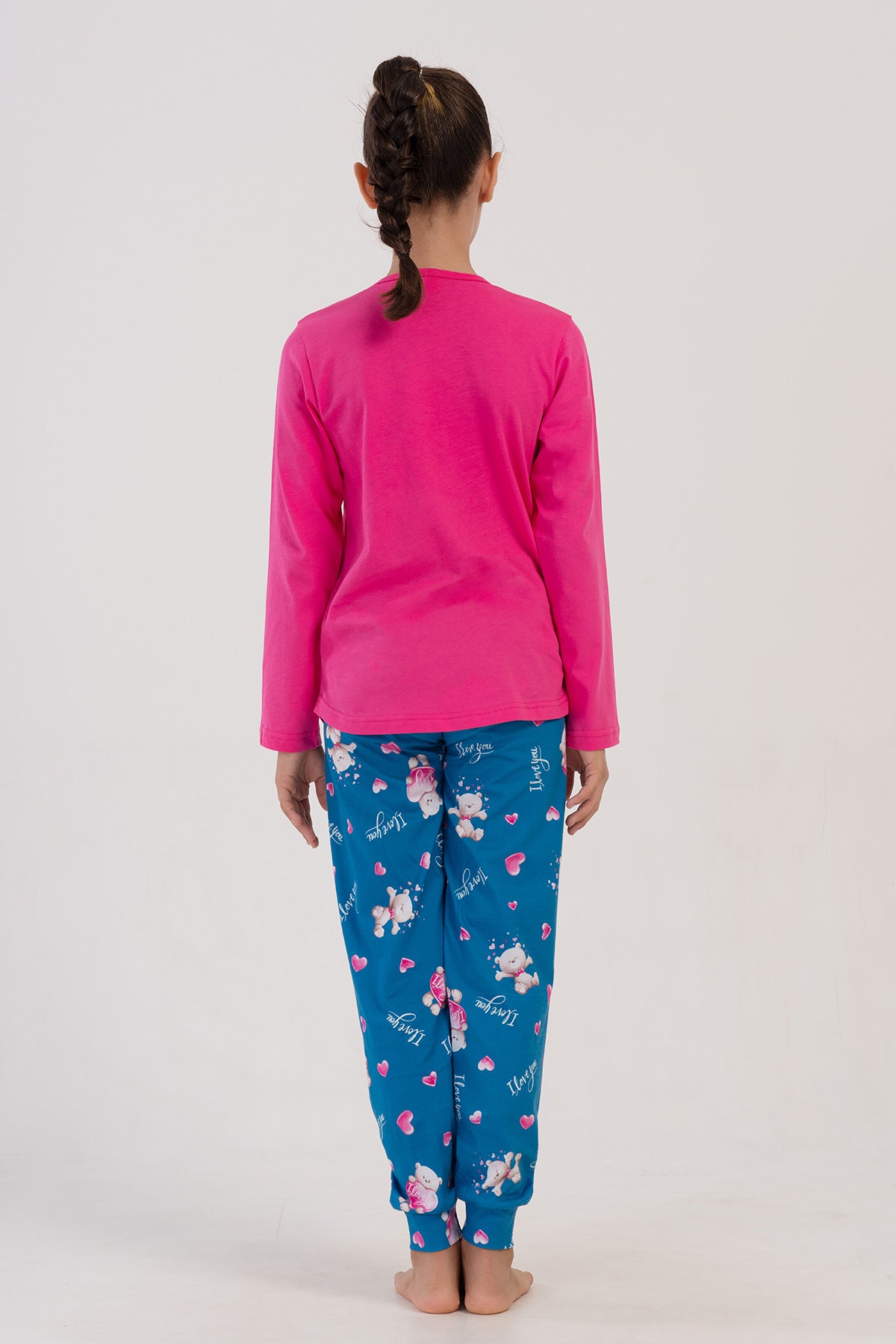 KIZ COCUK P.SUPREM O YAKA UZUN KOL ETEGI OVAL MANSETLI PIJAMA TAKIM(9-10/15-16)