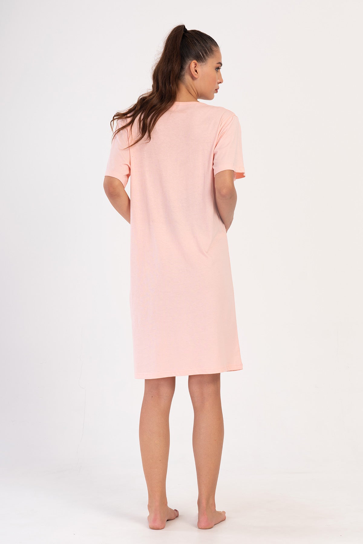 KADIN P.SUPREM CIFT PATLI KISA KOL ETEGI OVAL HAMILE TUNIK