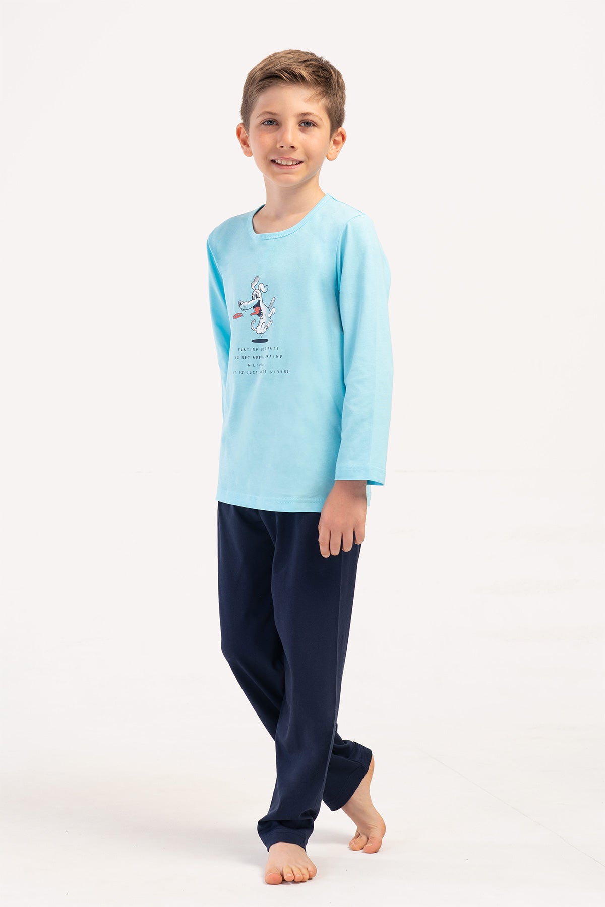 ERKEK COCUK P.SUPREM O YAKA UZUN KOL PIJAMA TAKIM(9/10-15/16)