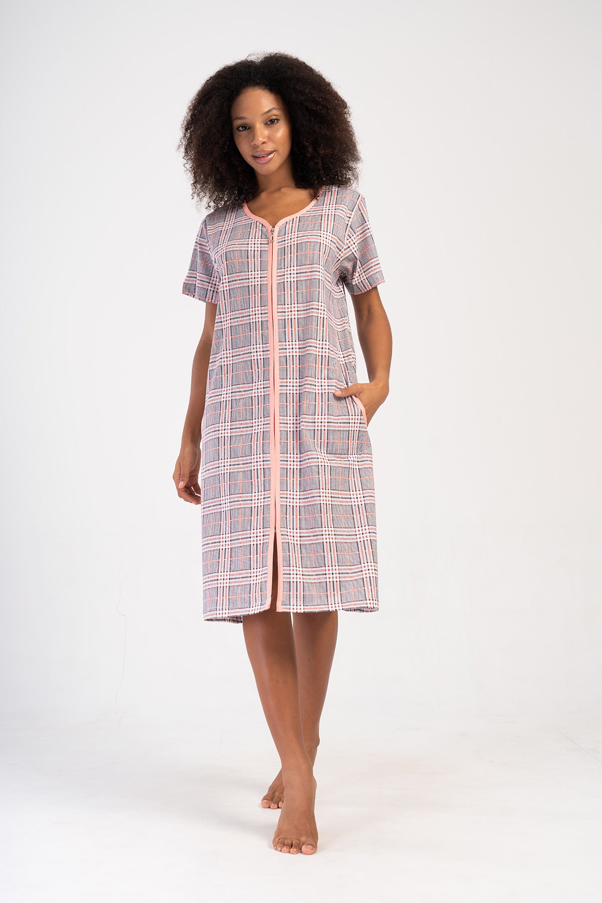 KADIN P.SUPREM KISA KOL FERMUARLI CEPLI EV ELBISESI