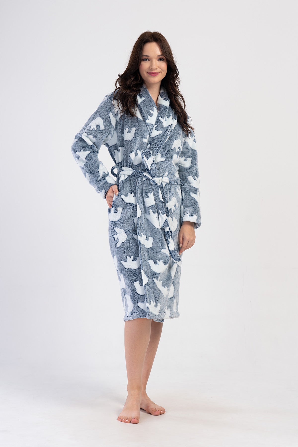 KADIN J.ULTRASOFT SAL YAKA UZUN KOL UZUN CEPLI SABAHLIK