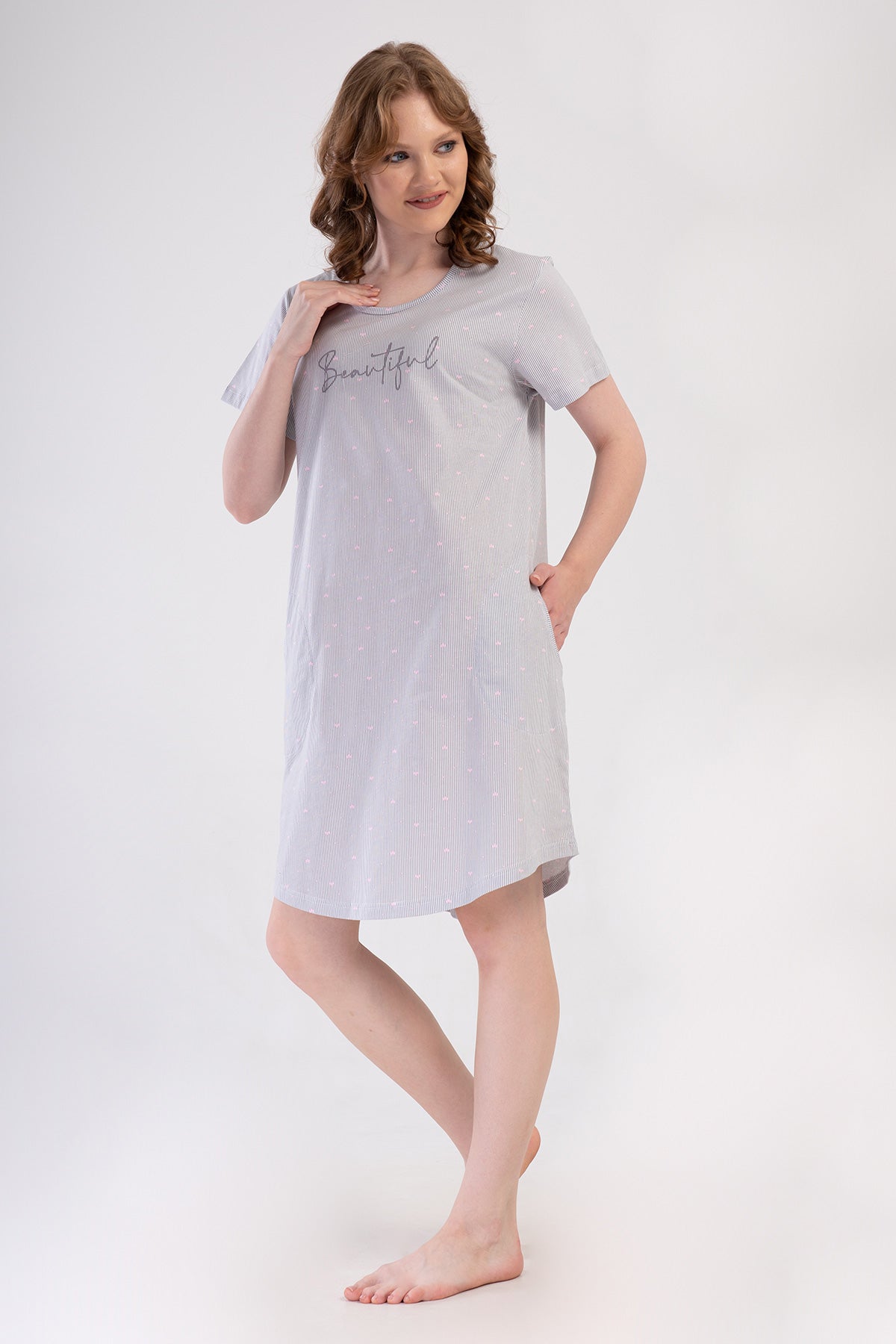 KADIN P.SUPREM XXL O YAKA KISA KOL ETEGI OVAL CEPLI TUNIK