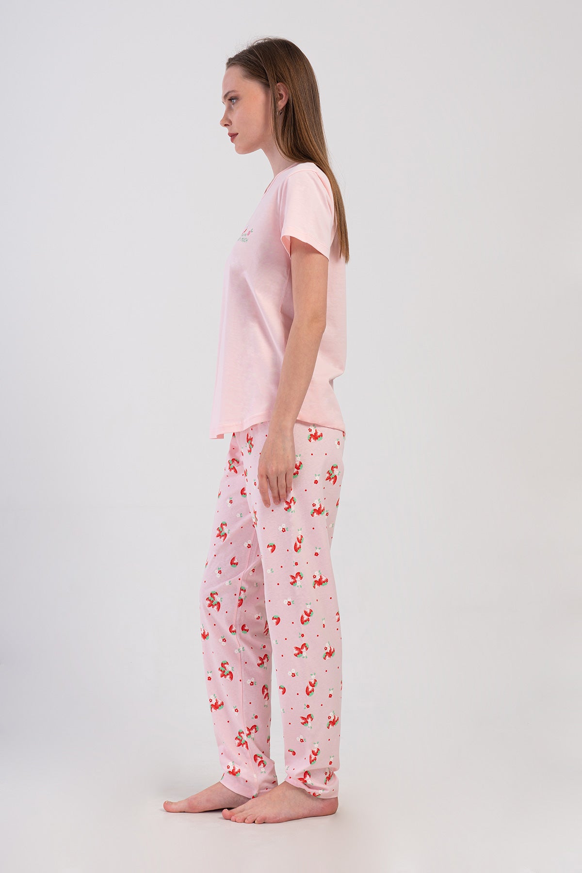 KADIN P.SUPREM O YAKA KISA KOL ETEGI OVAL PIJAMA TAKIM