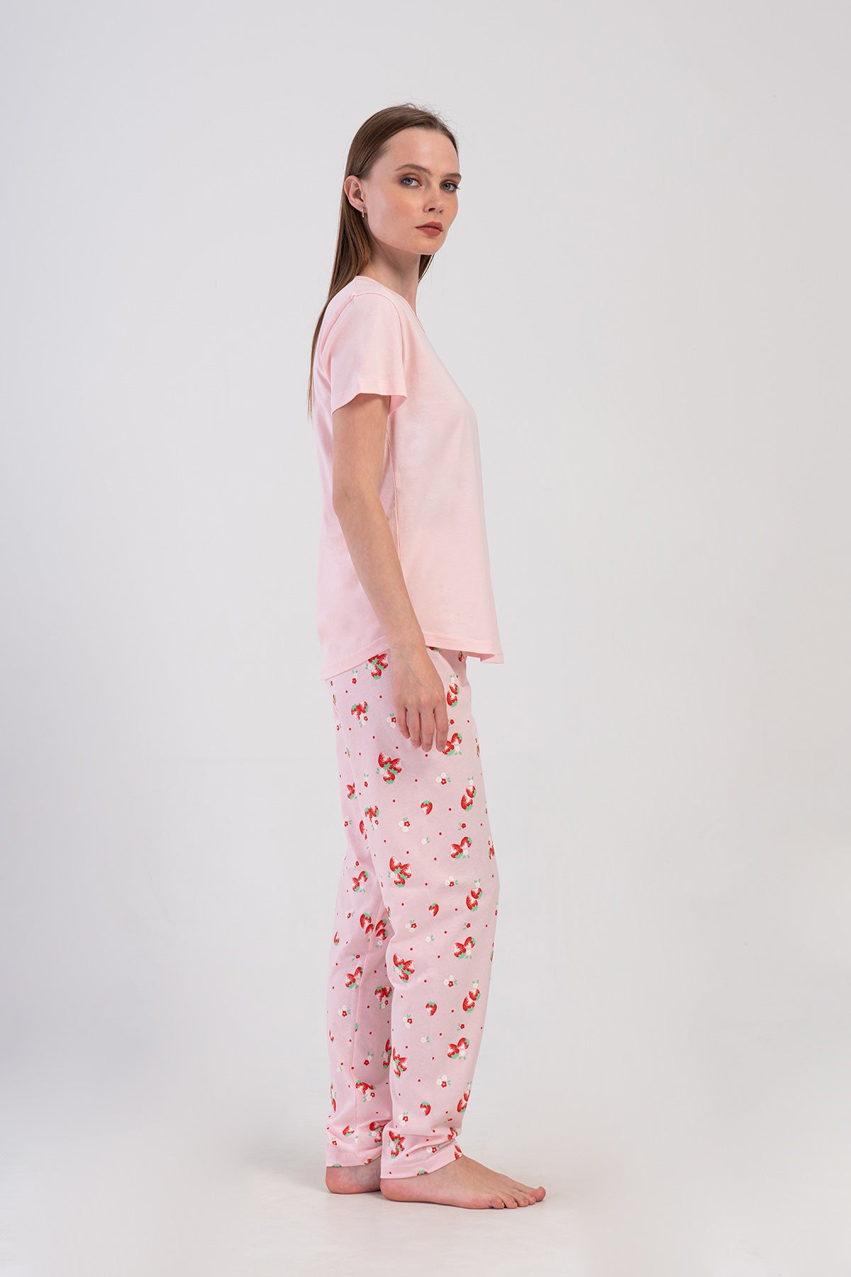 KADIN P.SUPREM O YAKA KISA KOL ETEGI OVAL PIJAMA TAKIM