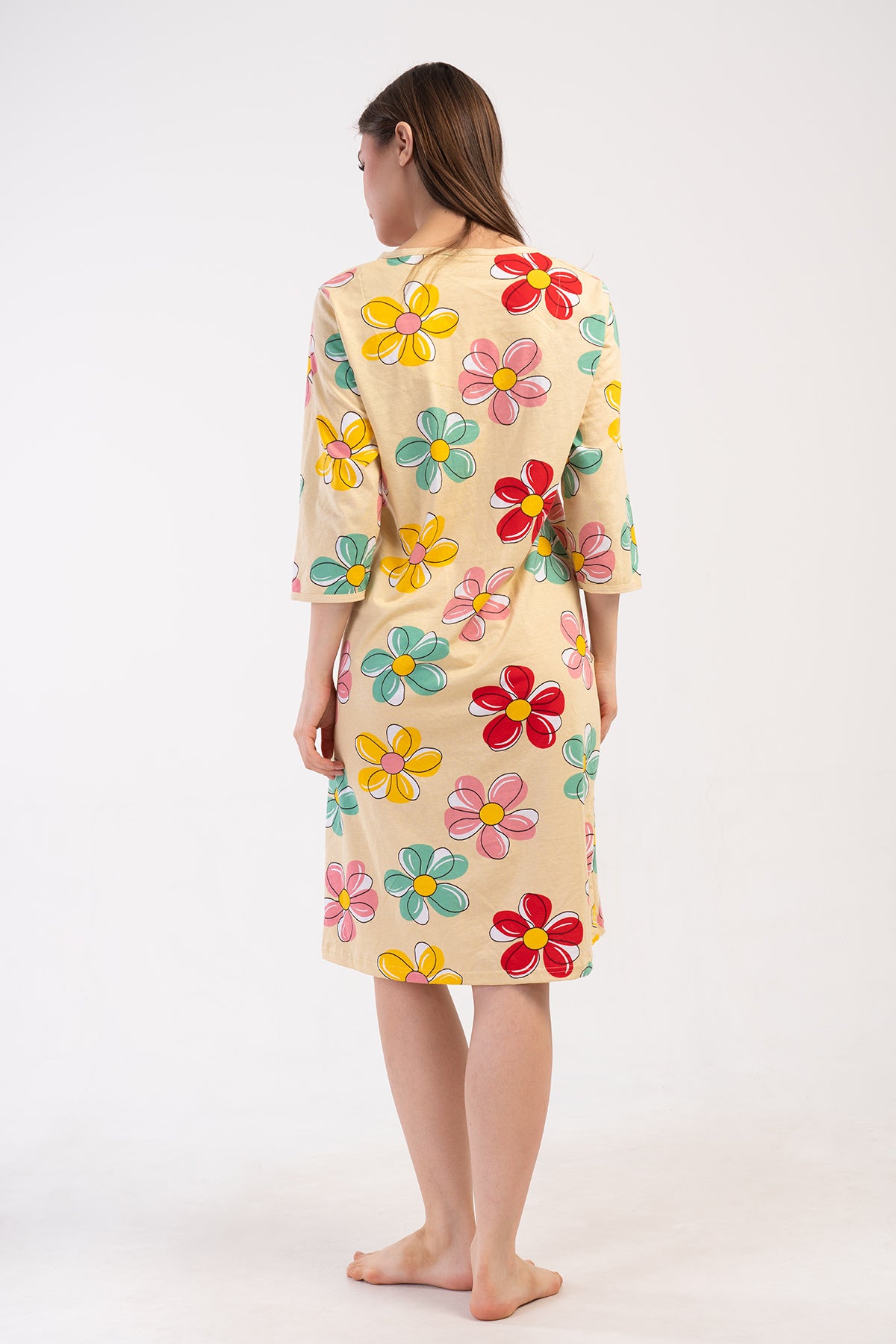 KADIN P.SUPREM 3/4KOL FERMUARLI CEPLI EV ELBISESI