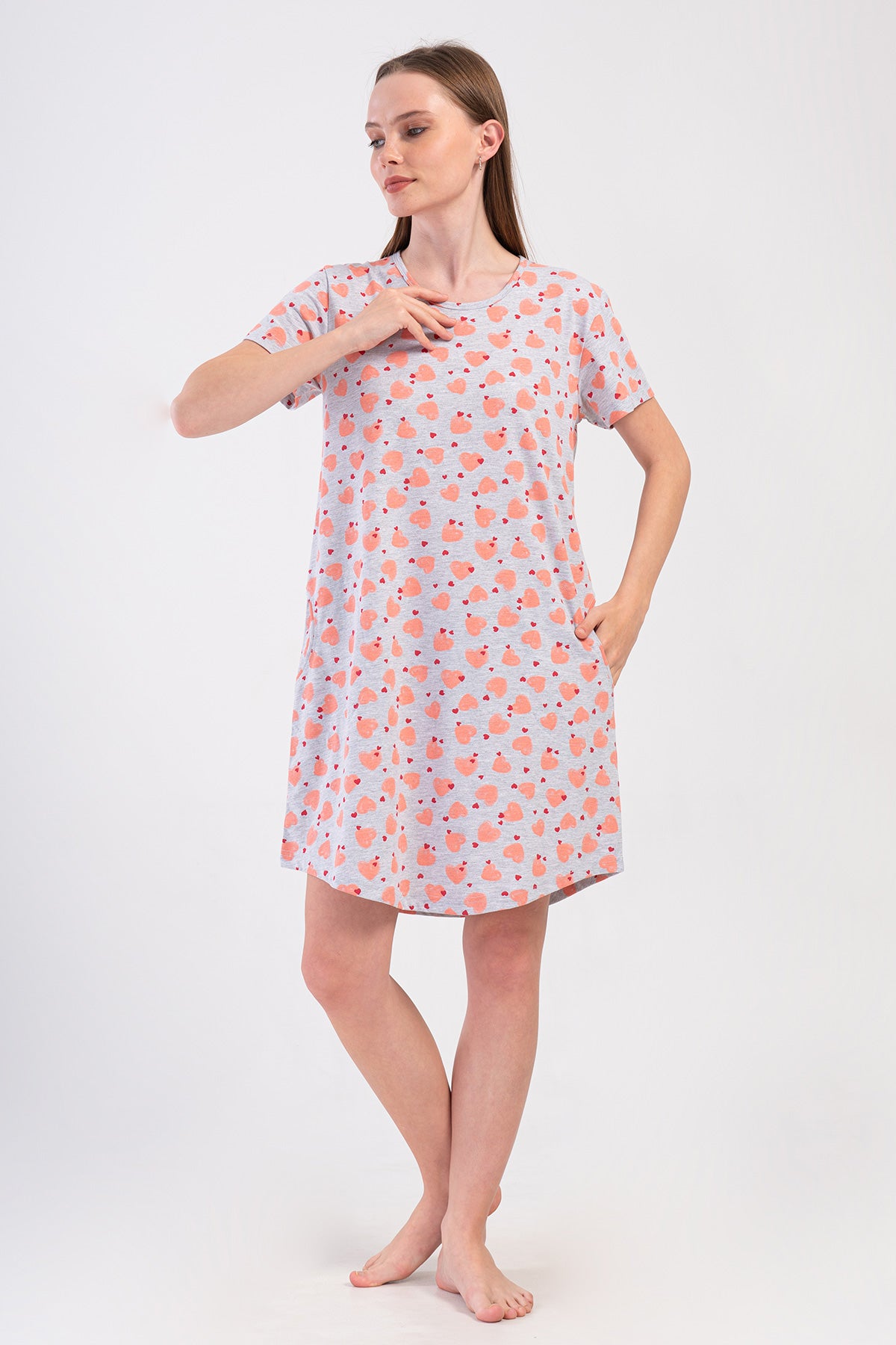 KADIN P.SUPREM O YAKA KISA KOL ETEGI OVAL CEPLI TUNIK