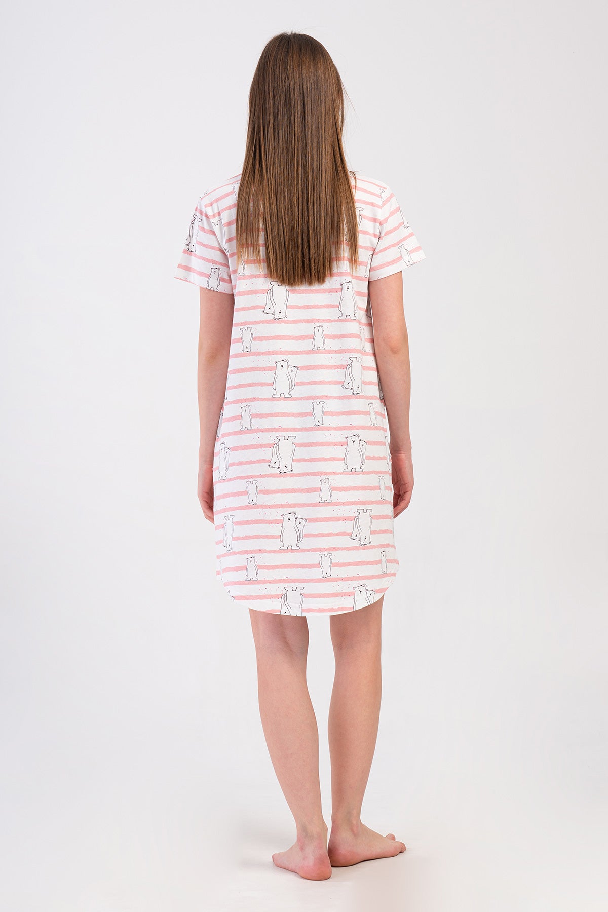 KADIN P.SUPREM O YAKA KISA KOL ETEGI OVAL CEPLI TUNIK - PINK
