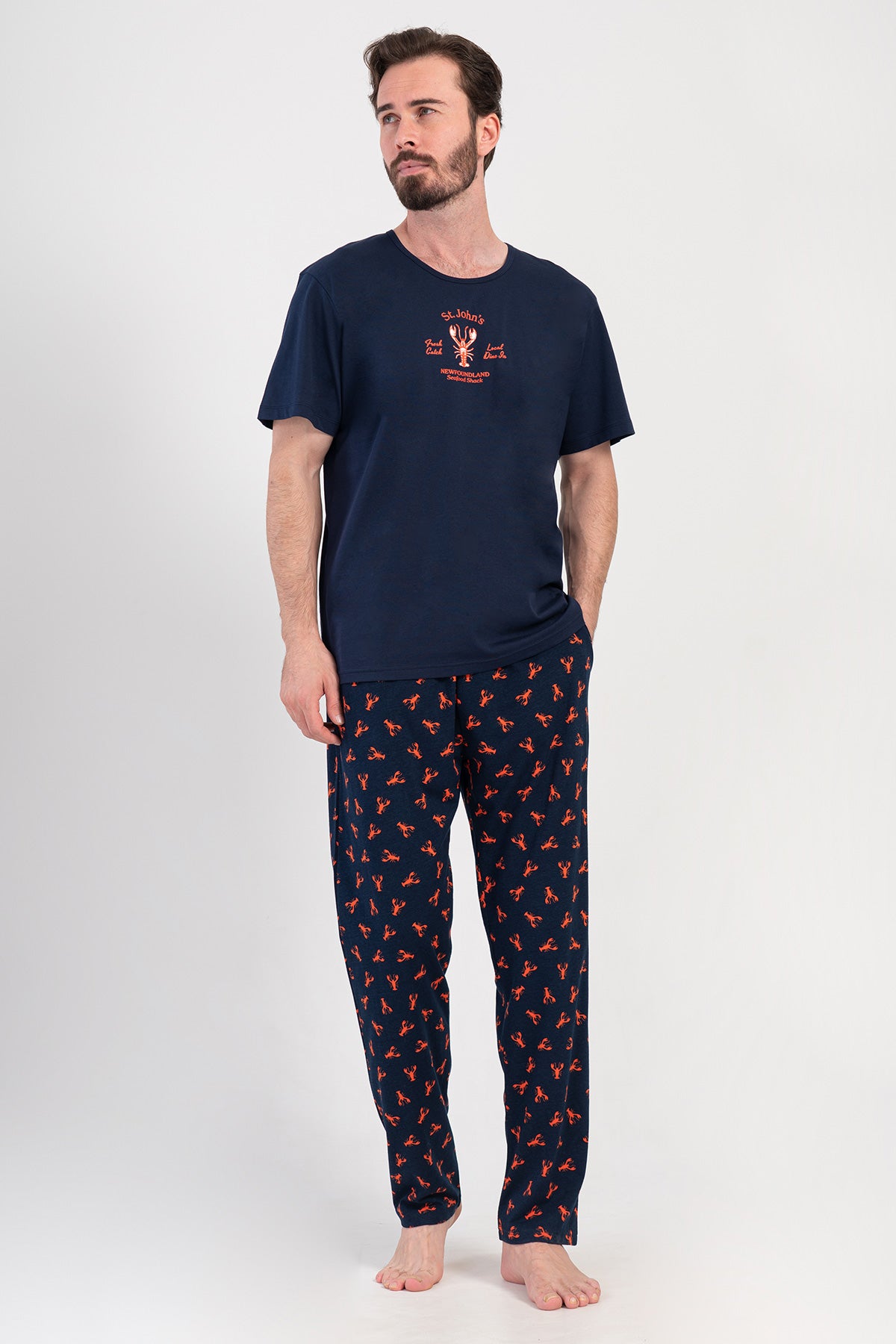 CEPLI ERKEK P.SUPREM O YAKA KISA KOL PIJAMA TAKIM