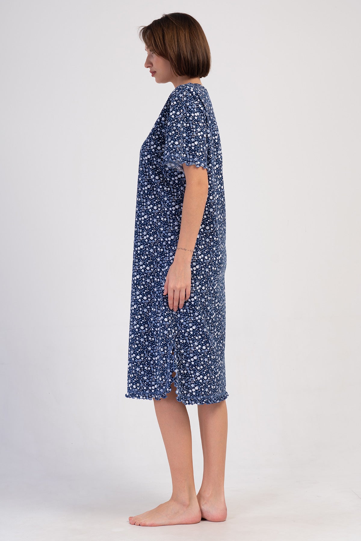 KADIN P.SUPREM XXL V YAKA BIBILALI KISA KOL BABANNE GECELIK