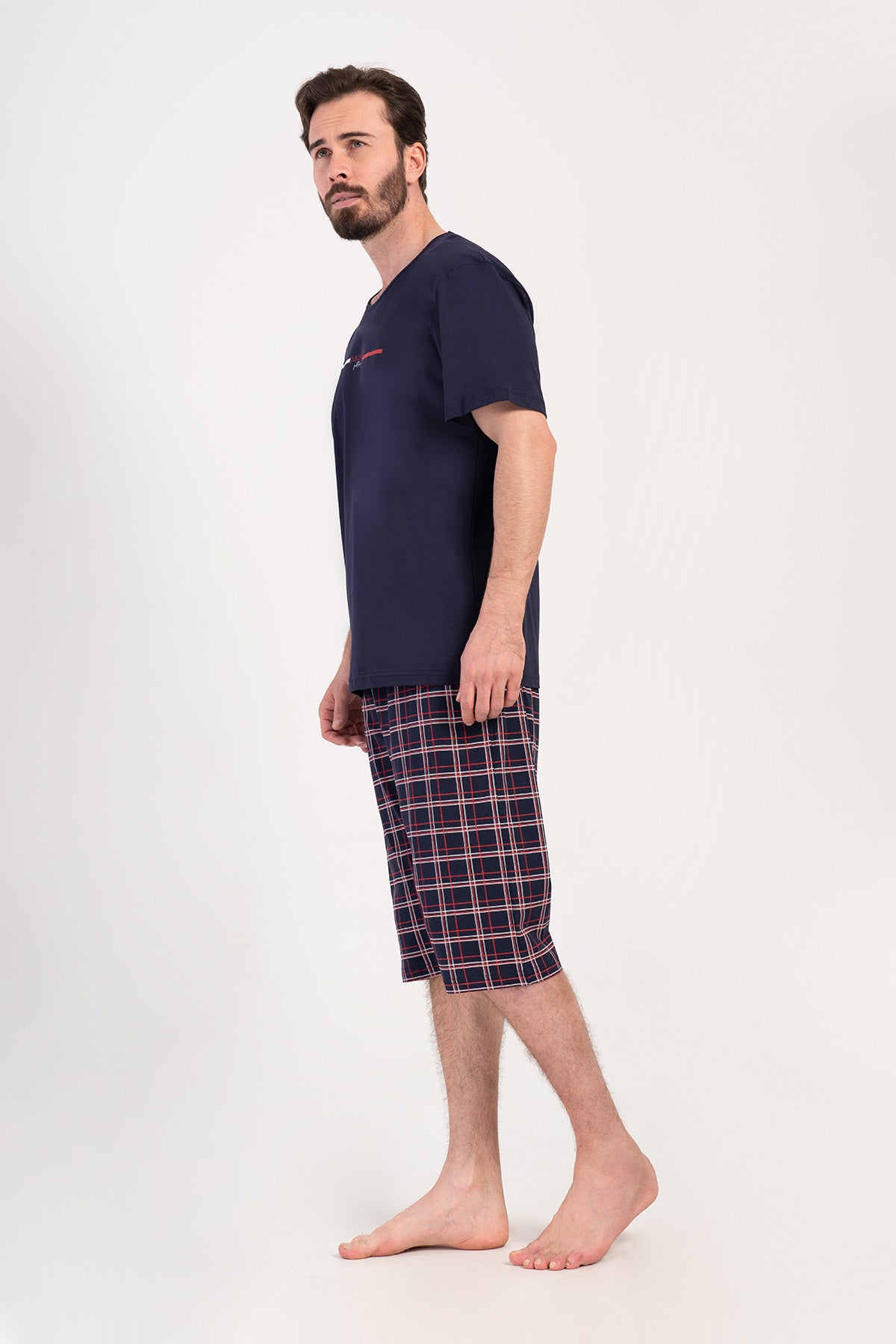 Man Supreme Big Size Kotnel Capri Set