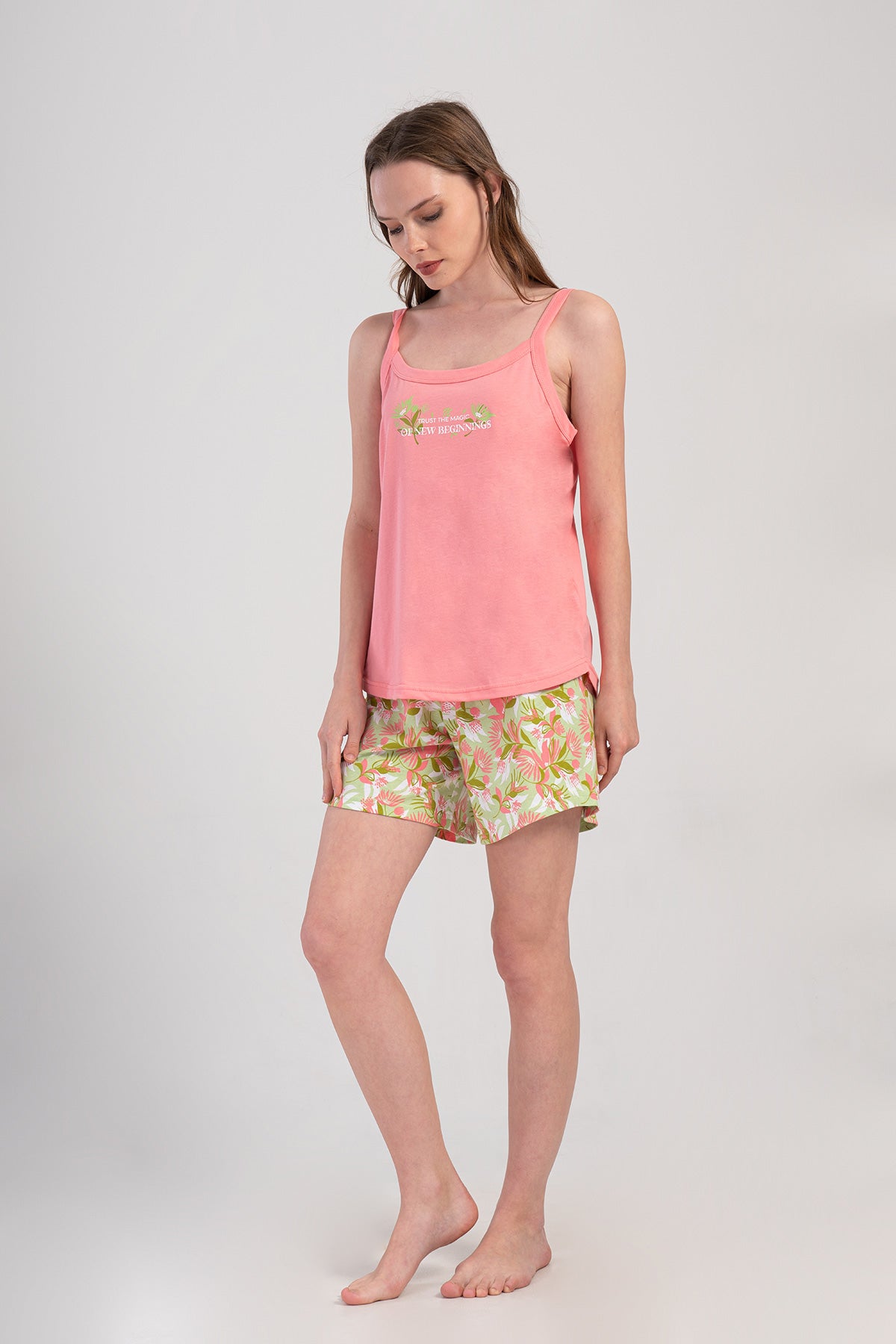 KADIN P.SUPREM XXL IP ASKILI ETEGI OVAL SORT TAKIM - COTTONPINK