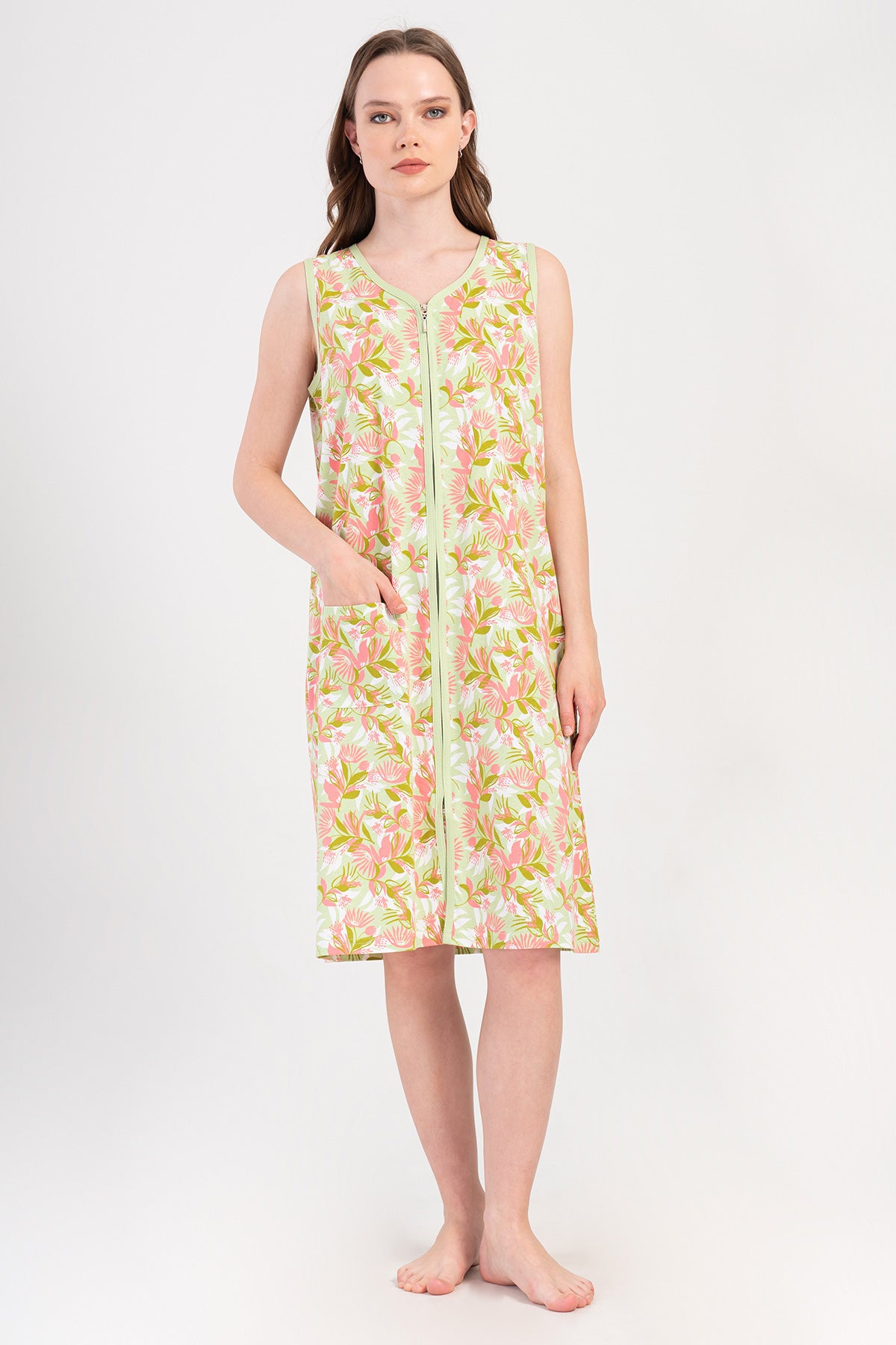 KADIN P.SUPREM GENIS ASKILI FERMUARLI CEPLI EV ELBISESI