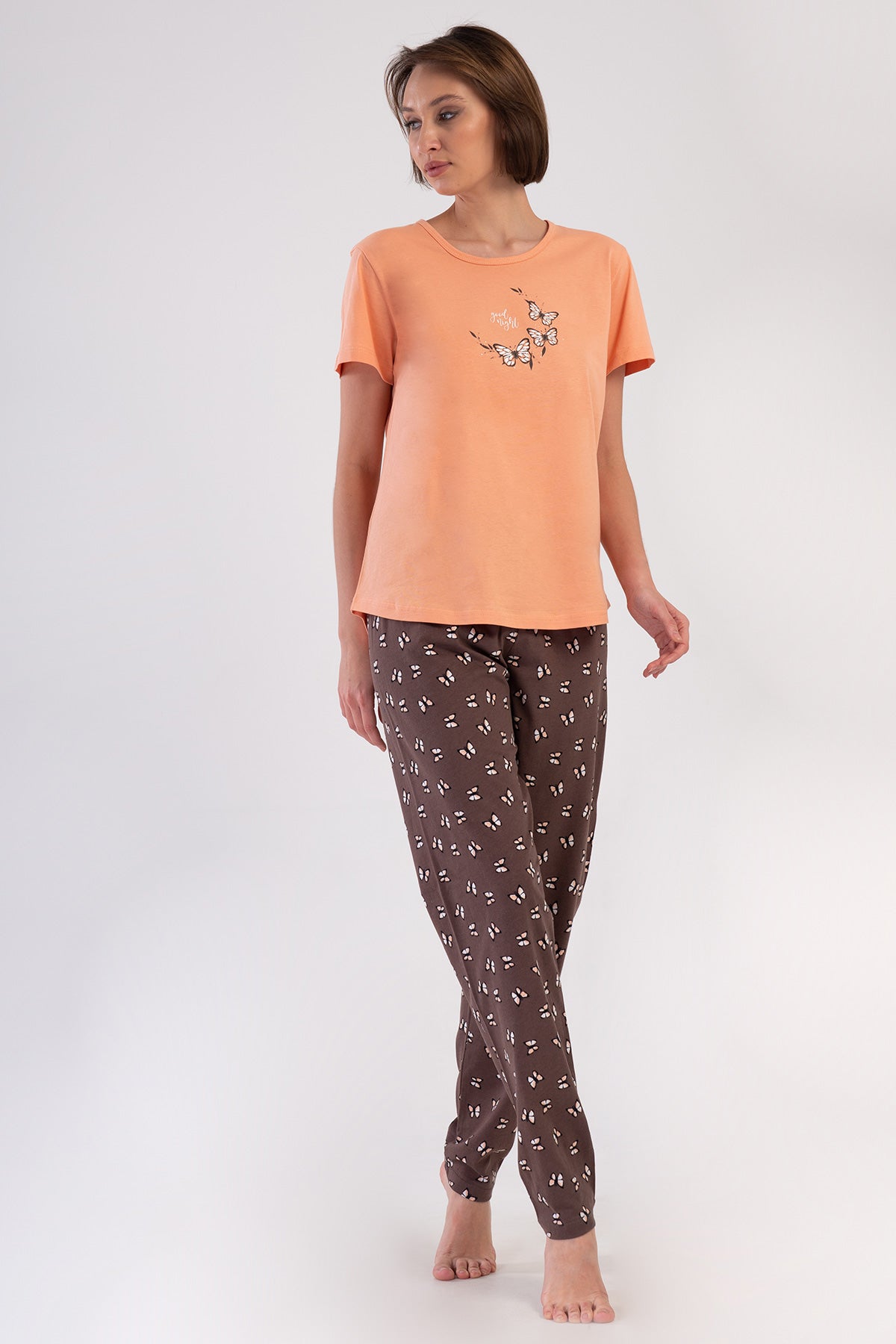 KADIN P.SUPREM XXL O YAKA KISA KOL ETEGI OVAL PIJAMA TAKIM