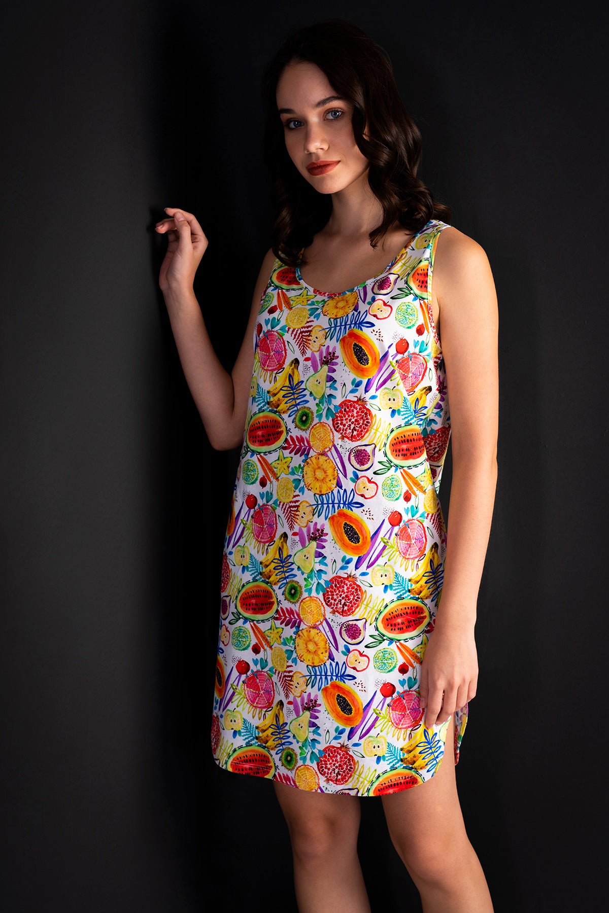 KADIN P.SUPREM O YAKA GENIS ASKILI ETEGI OVAL CEPLI TUNIK