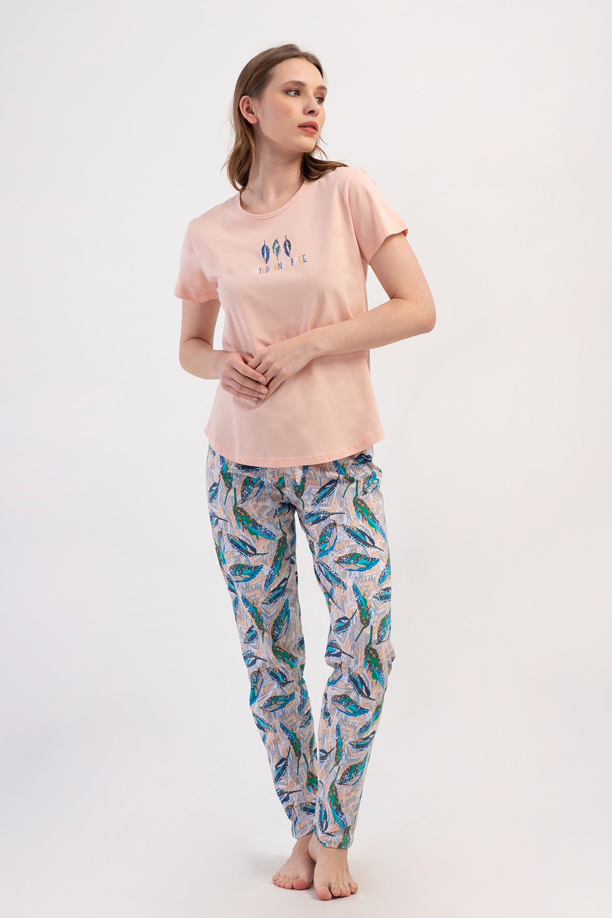 KADIN P.SUPREM O YAKA KISA KOL ETEGI OVAL PIJAMA TAKIM