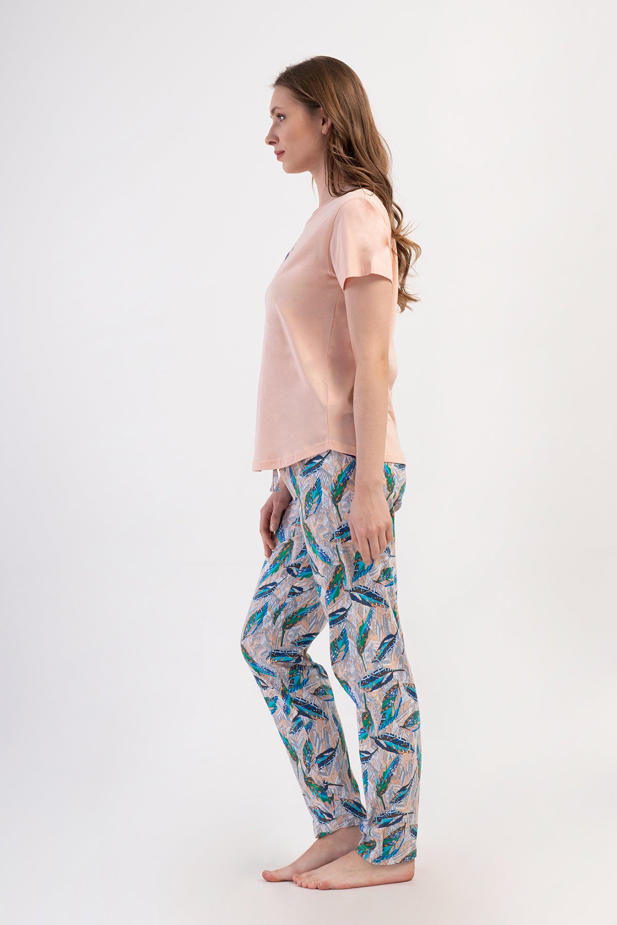 KADIN P.SUPREM O YAKA KISA KOL ETEGI OVAL PIJAMA TAKIM