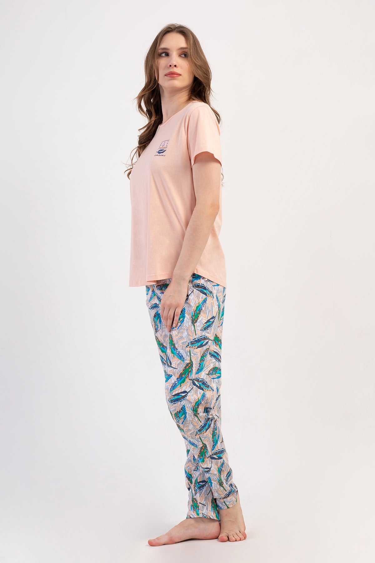 KADIN P.SUPREM XXL O YAKA KISA KOL ETEGI OVAL PIJAMA TAKIM