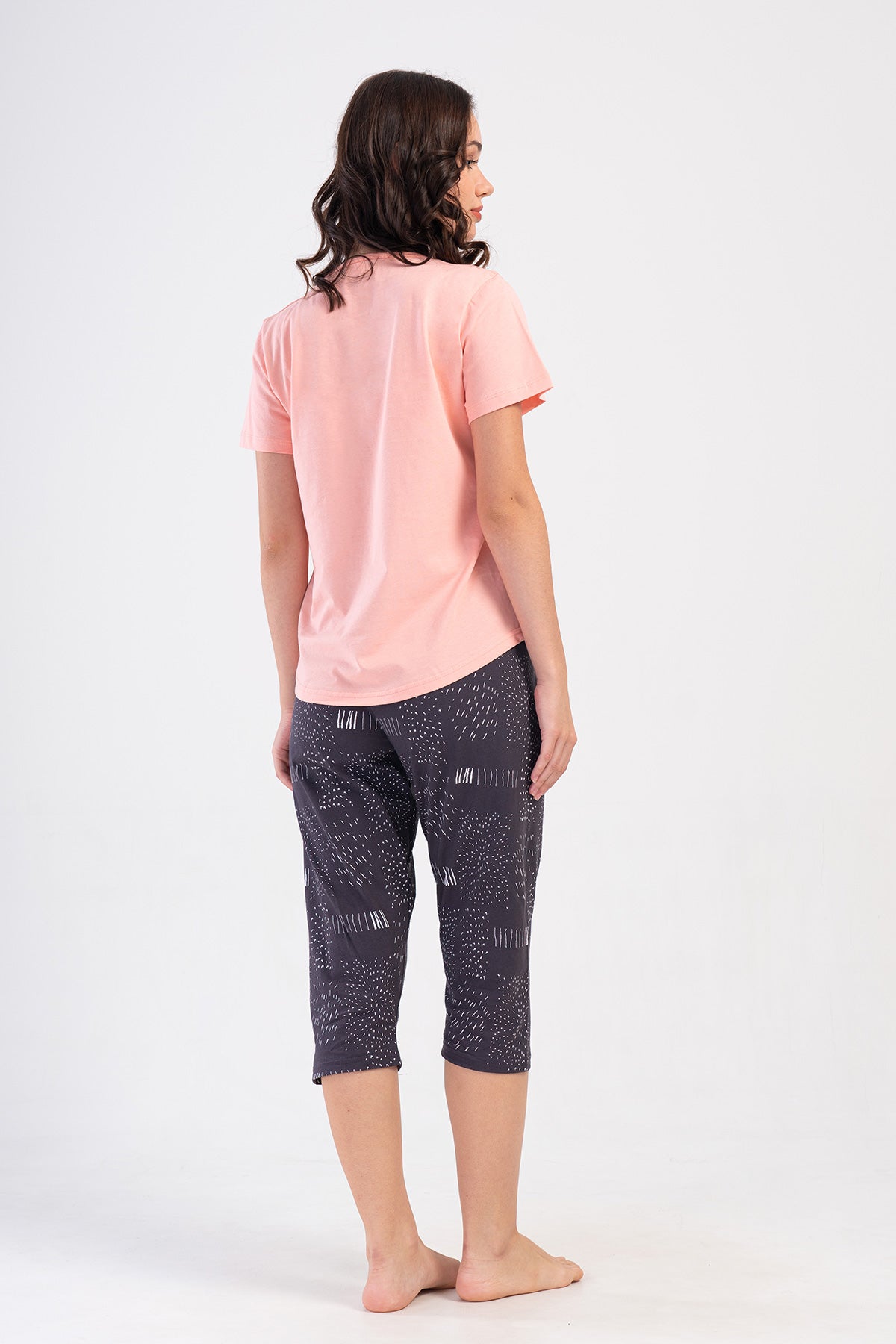 KADIN P.SUPREM O YAKA KISA KOL ETEGI OVAL KAPRI TAKIM - BABY PINK