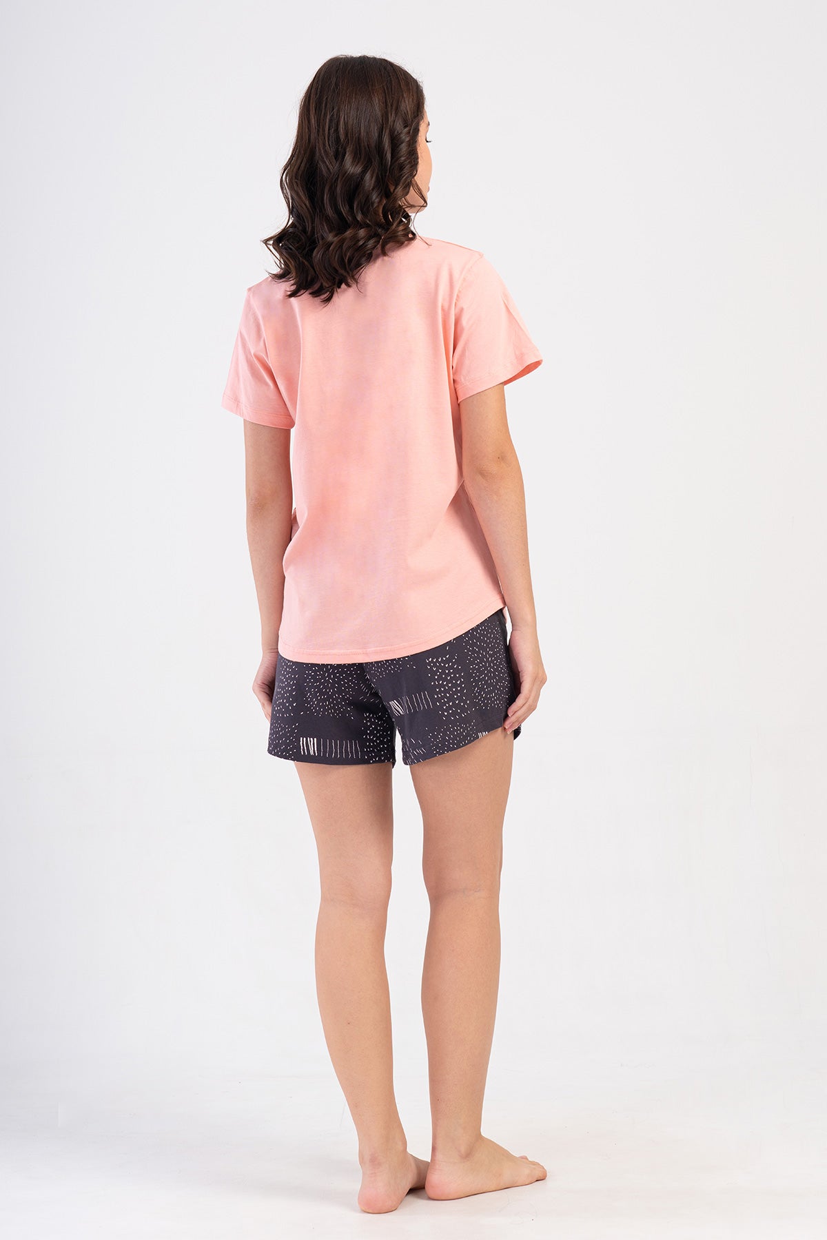 KADIN P.SUPREM XXL O YAKA KISA KOL ETEGI OVAL SORT TAKIM - BABY PINK