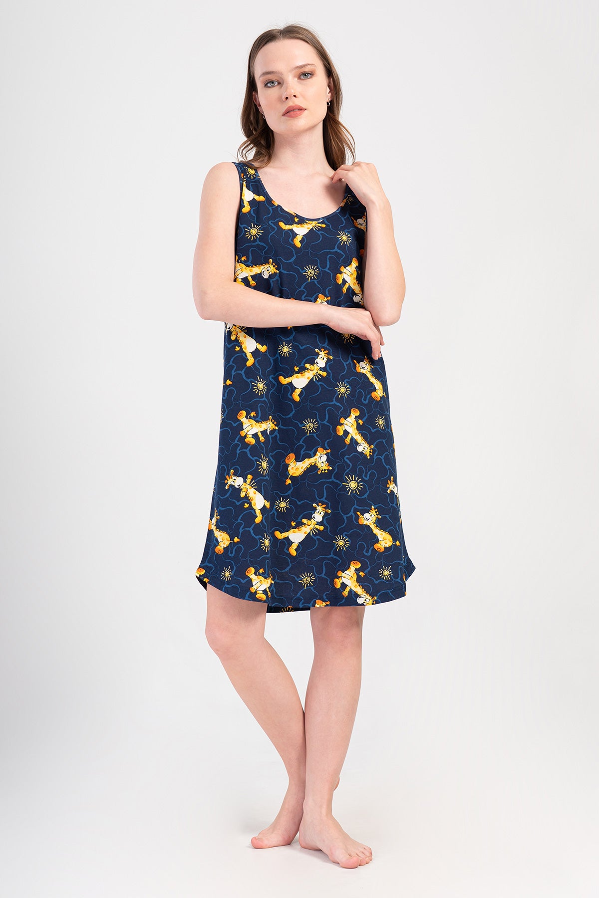 KADIN P.SUPREM GENIS ASKILI ETEGI OVAL TUNIK