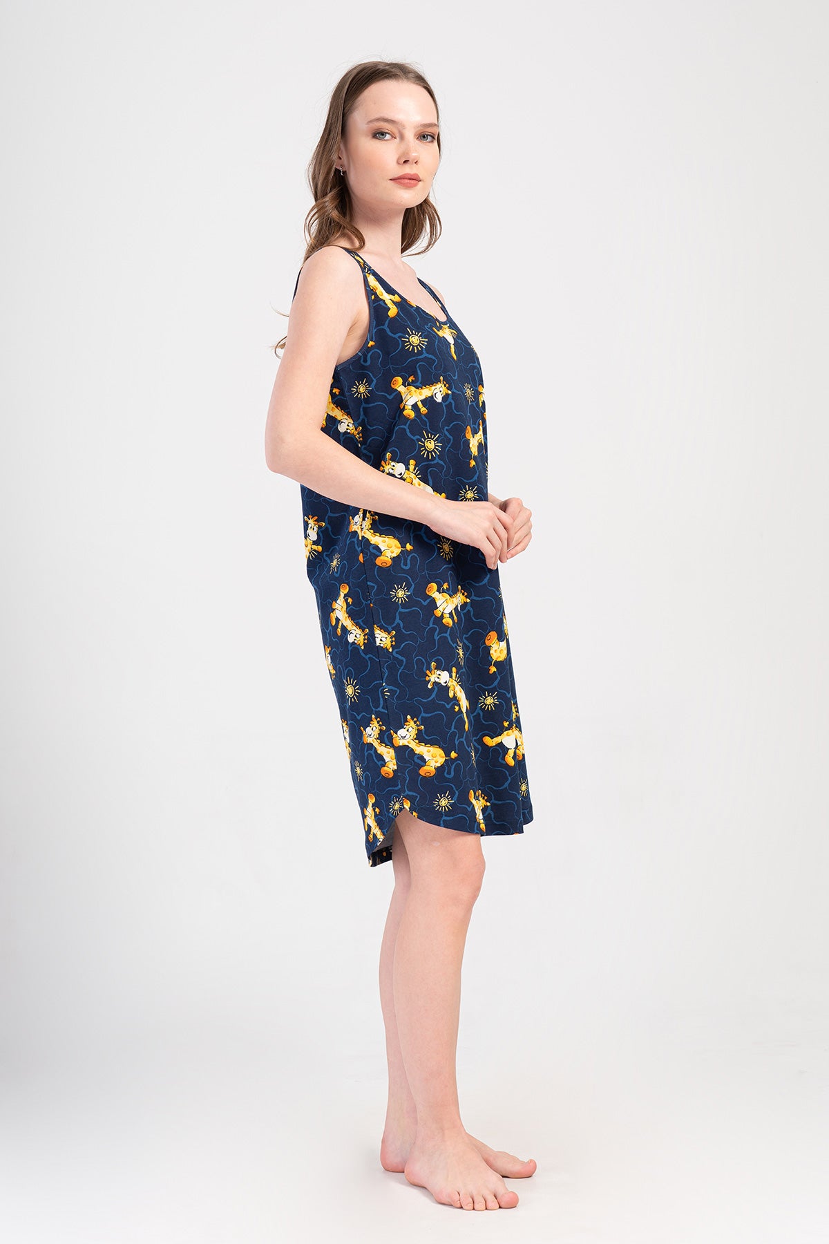 KADIN P.SUPREM GENIS ASKILI ETEGI OVAL TUNIK