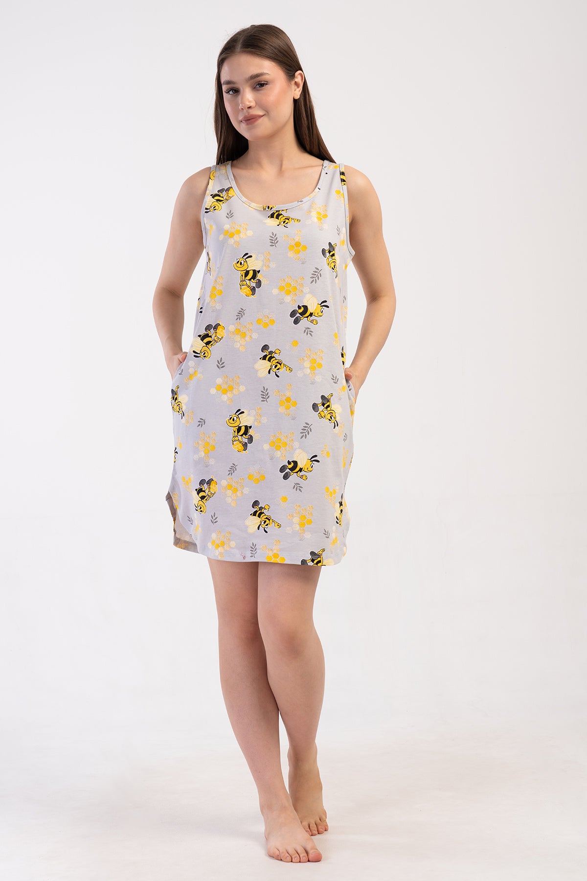 KADIN P.SUPREM O YAKA GENIS ASKILI BELI BUZGULU ETEGI OVAL CEPLI TUNIK