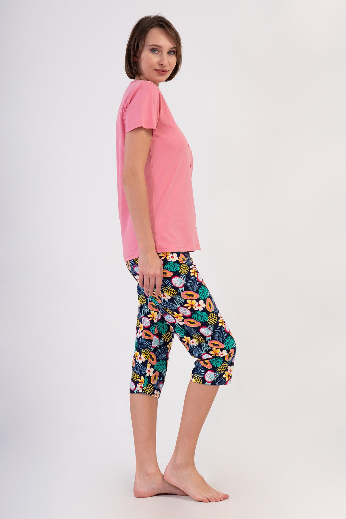 KADIN P.SUPREM TAMAMI DUGMELI KISA KOL KAPRI TAKIM