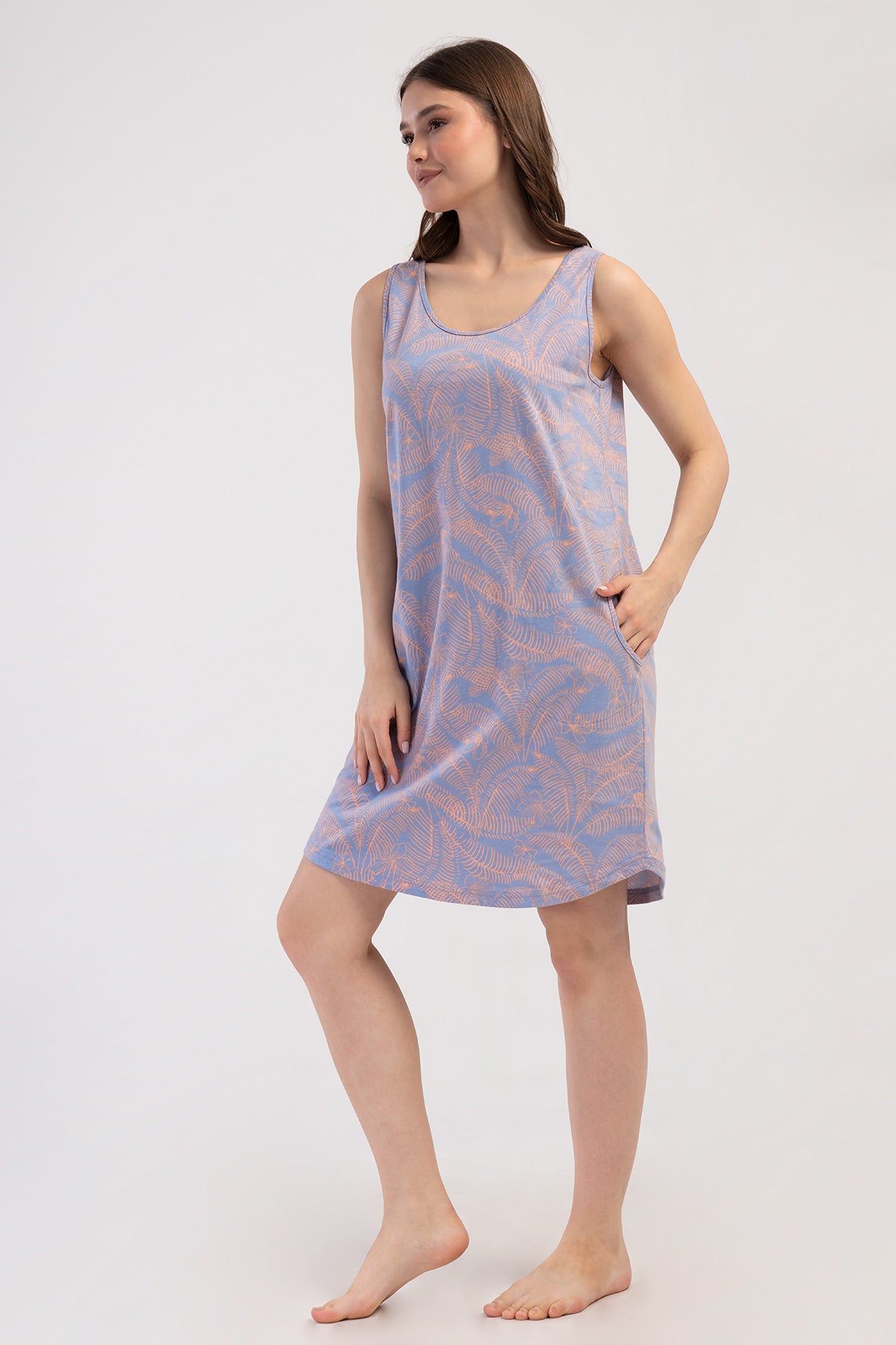 KADIN P.SUPREM O YAKA GENIS ASKILI ETEGI OVAL CEPLI TUNIK