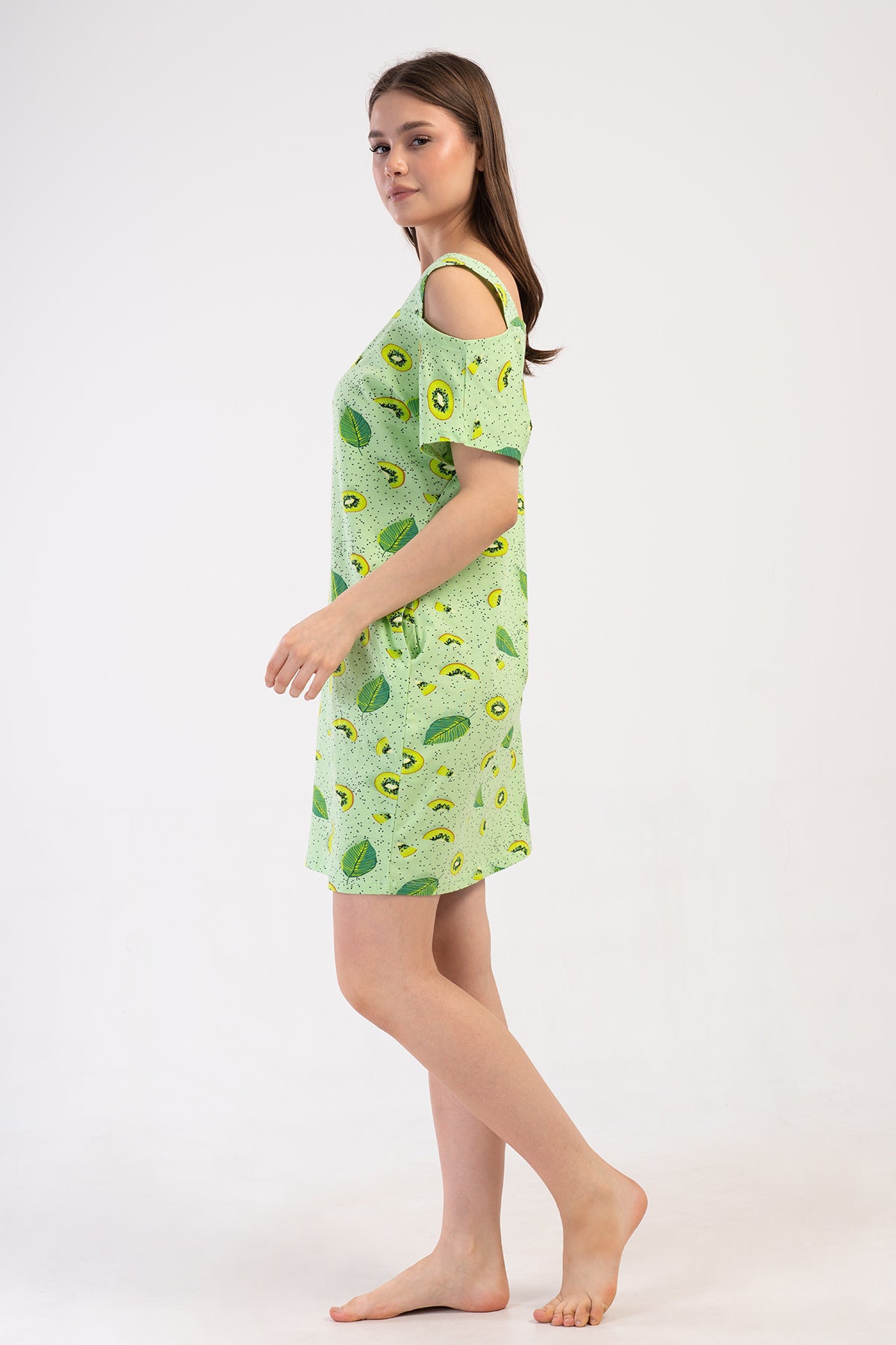 KADIN LYC SUPREM KAYIK YAKA DUSUK TEK OMUZLU CEPLI TUNIK