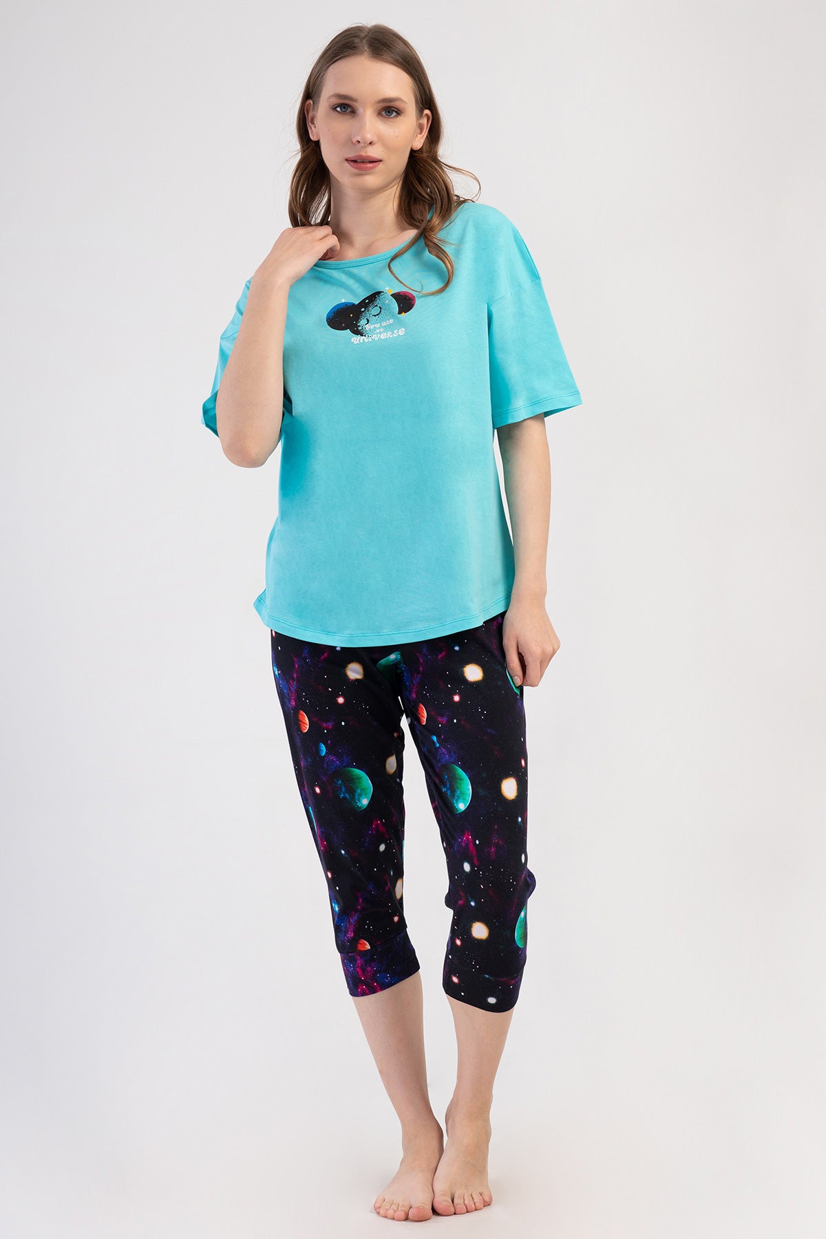 KADIN LYC SUPREM XXL O YAKA DUSUK OMUZLU KISA KOL ETEGI OVAL MANSETLI KAPRI TAKIM